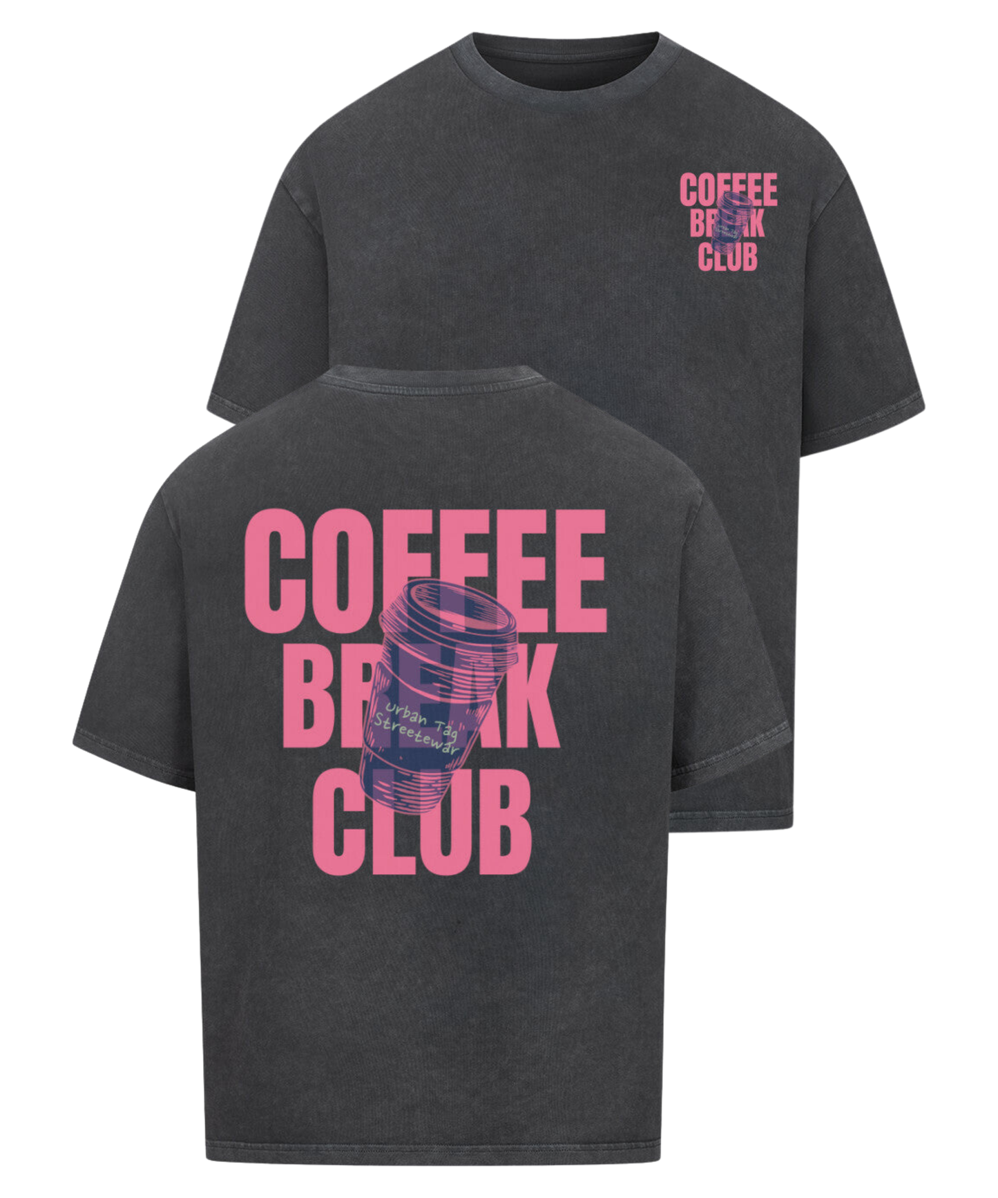 Urban Tag Oversized T-Shirt – "Coffee Break"