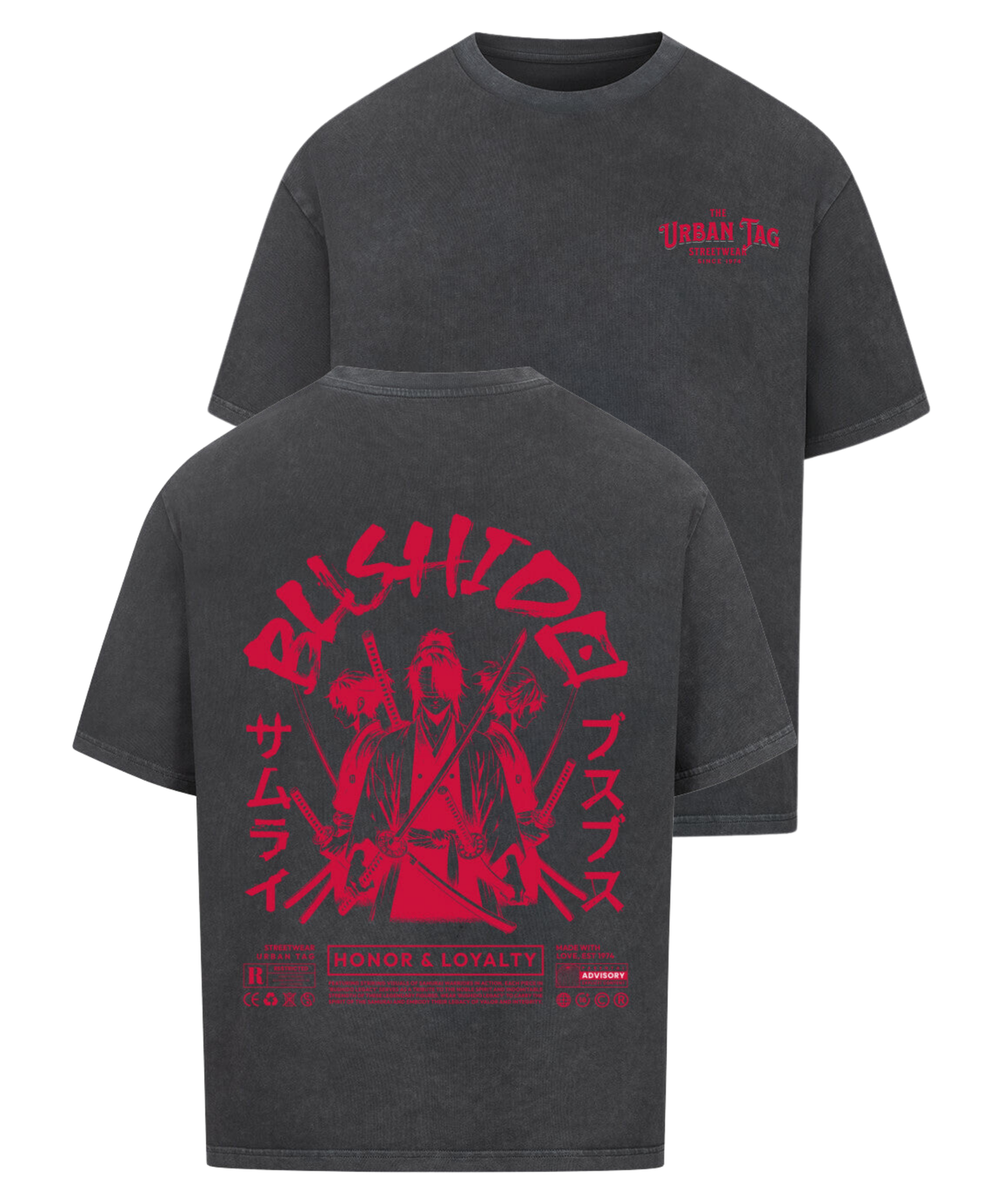 Urban Tag Oversized T-Shirt – "Bushido Samurai"