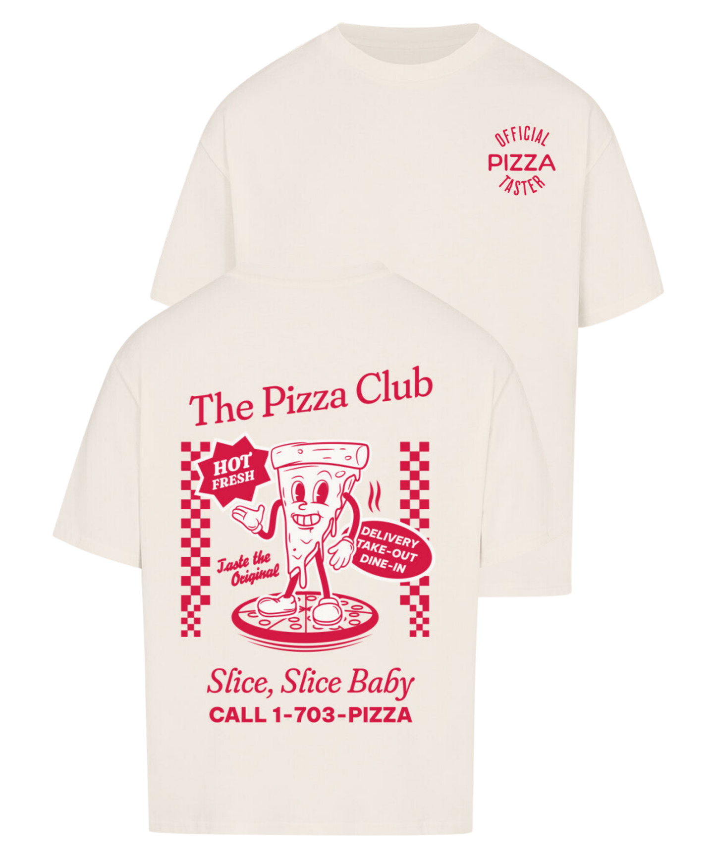 Urban Tag Oversized T-Shirt – "The Pizza Club"