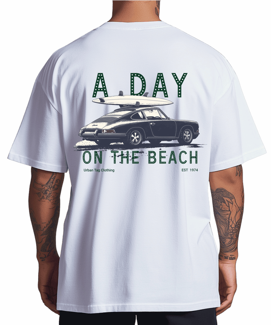 Urban Tag Oversized T-Shirt – "A Day on the Beach"