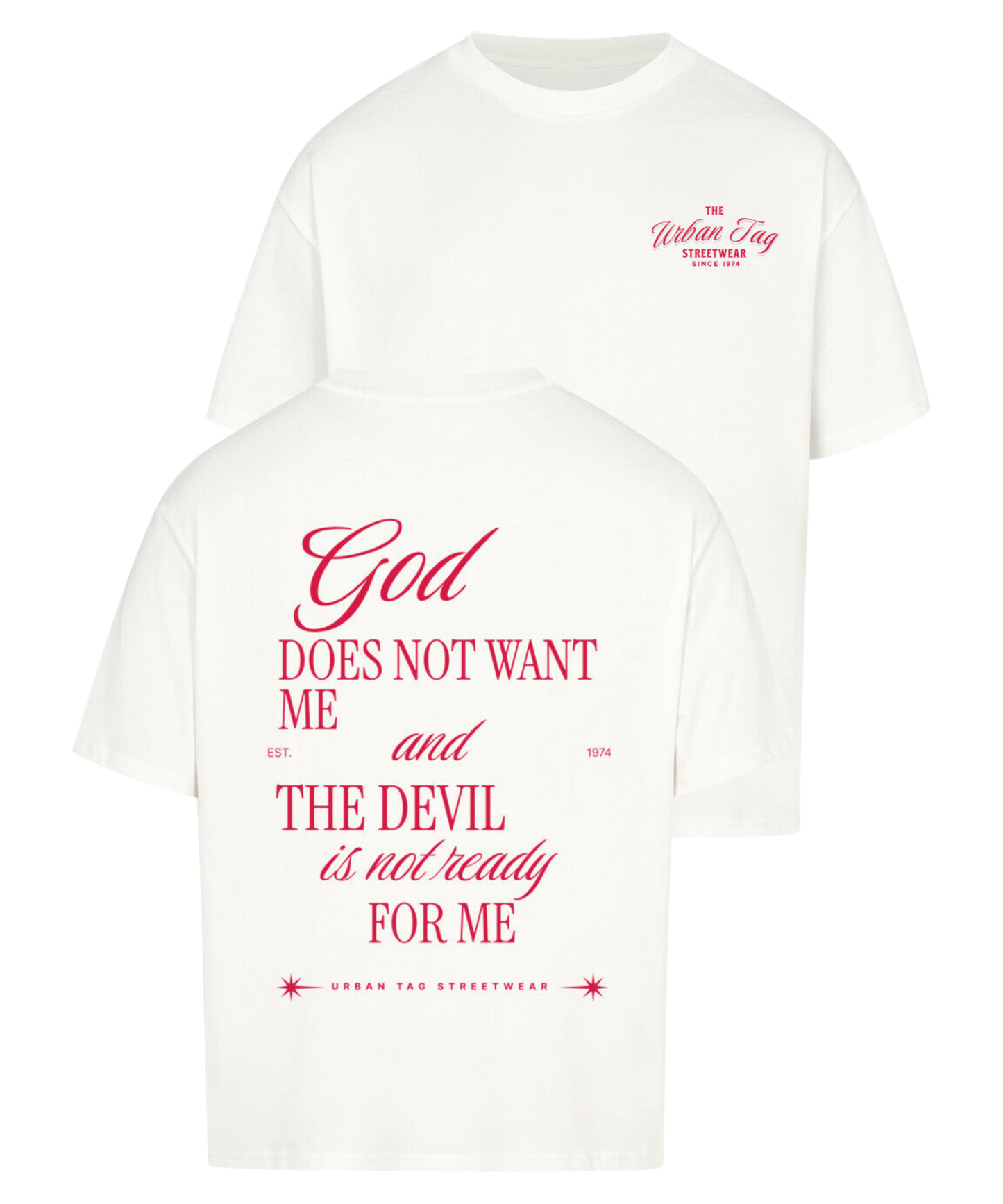 Urban Tag Oversized T-Shirt – "God & Devil"