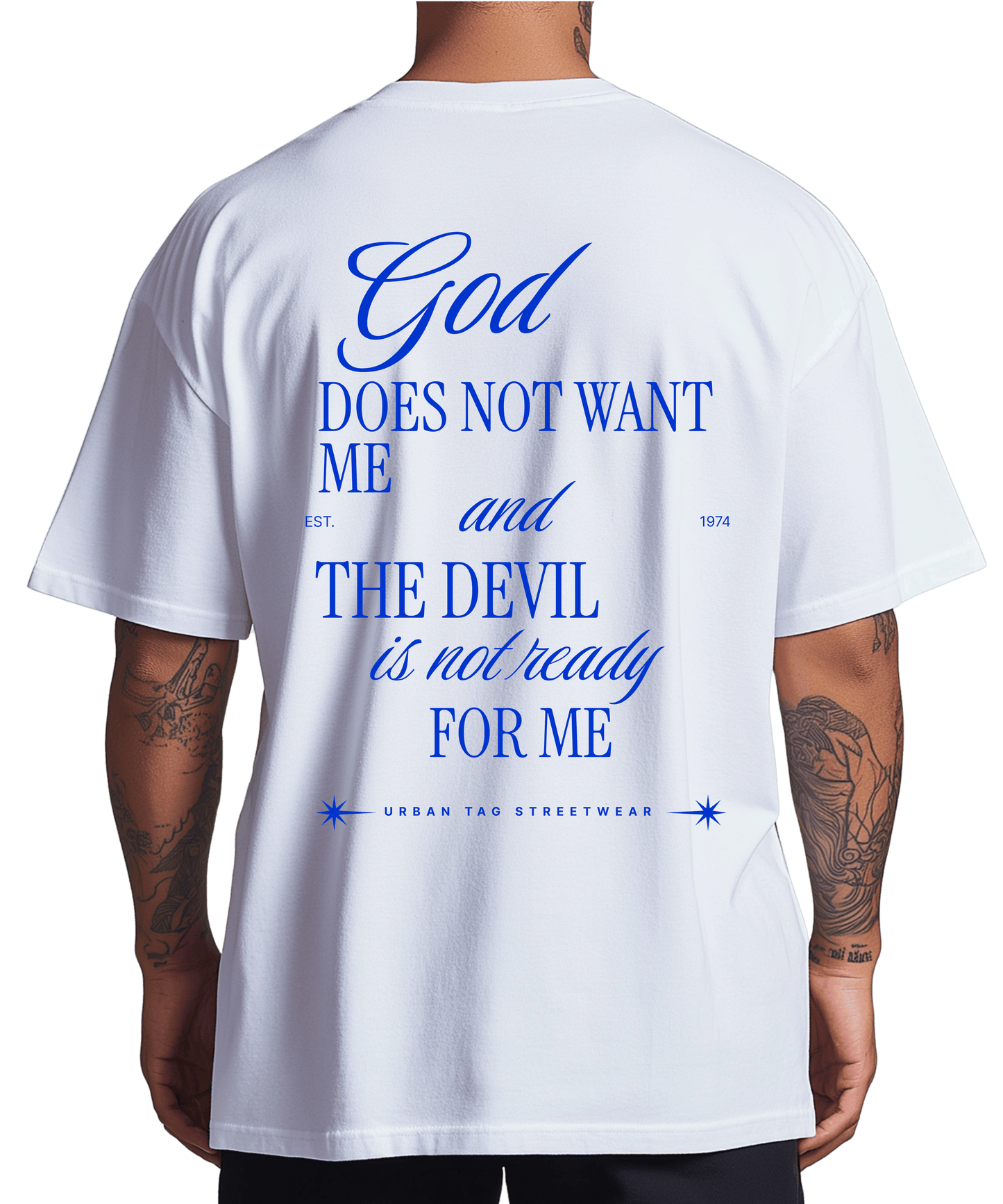 Urban Tag Oversized T-Shirt – "God & Devil"