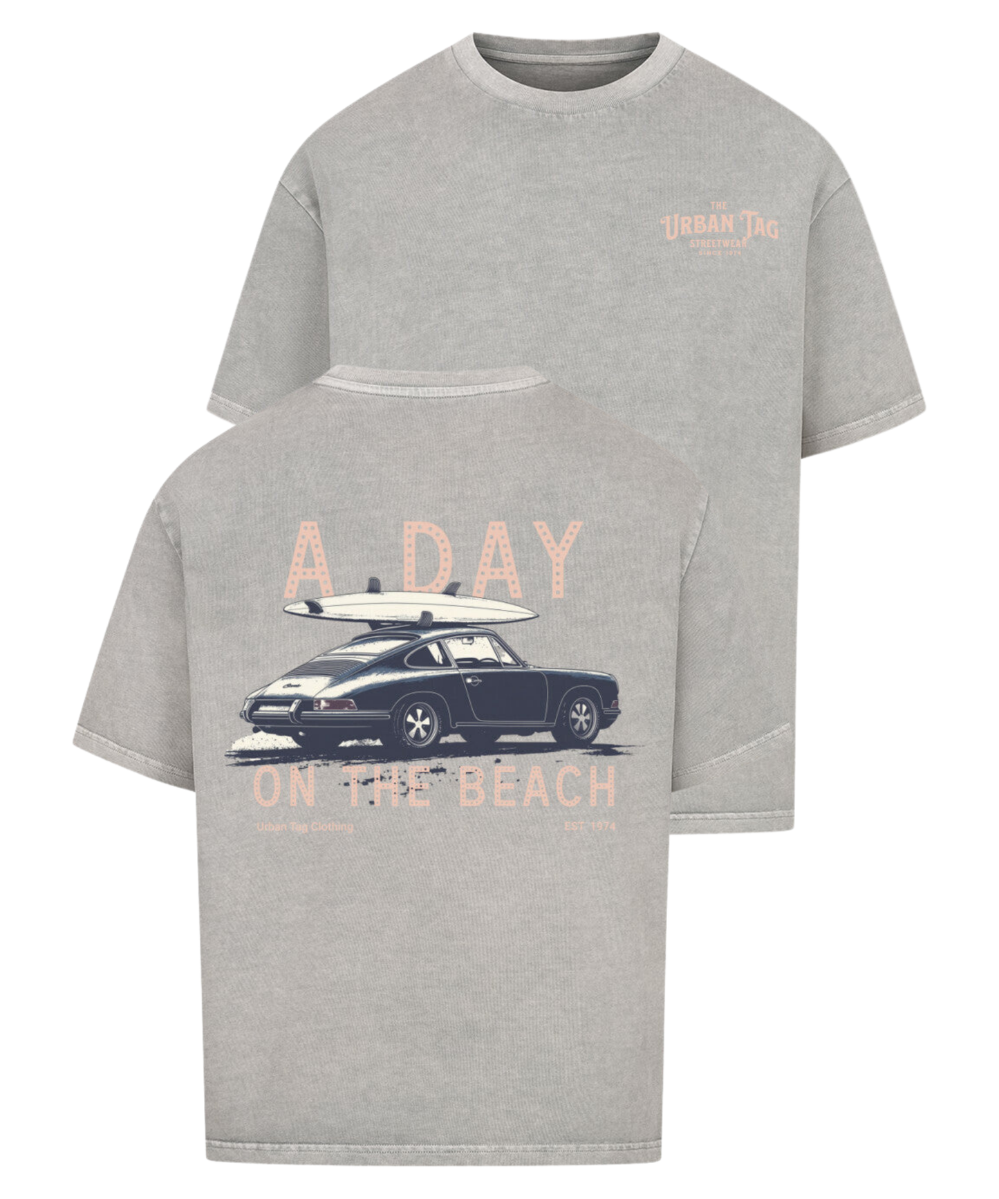 Urban Tag Oversized T-Shirt – "A Day on the Beach"
