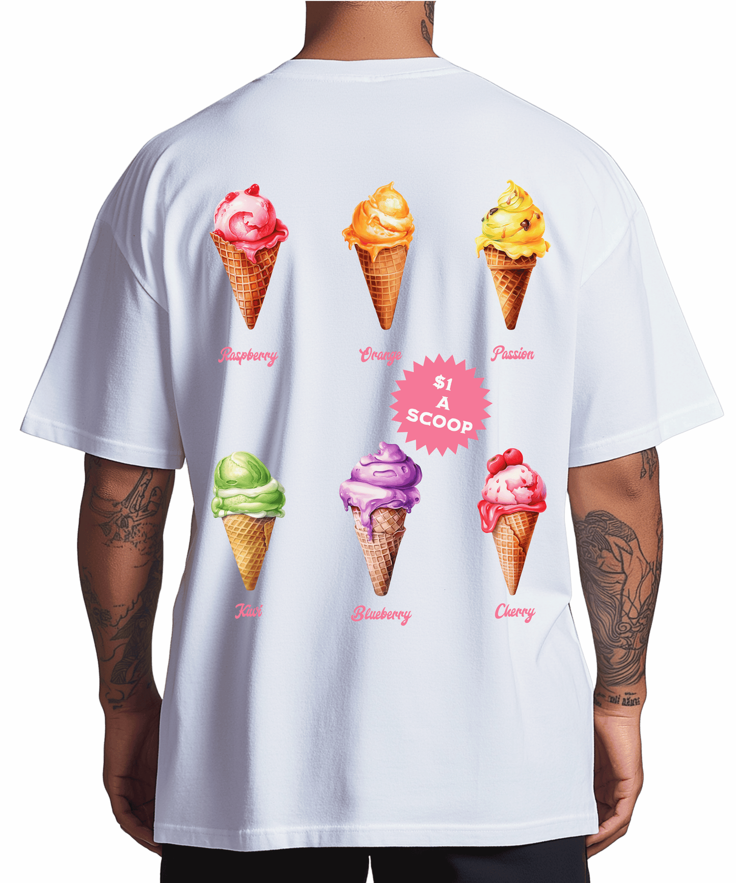 Urban Tag Oversized T-Shirt – "Ice Cream Club"