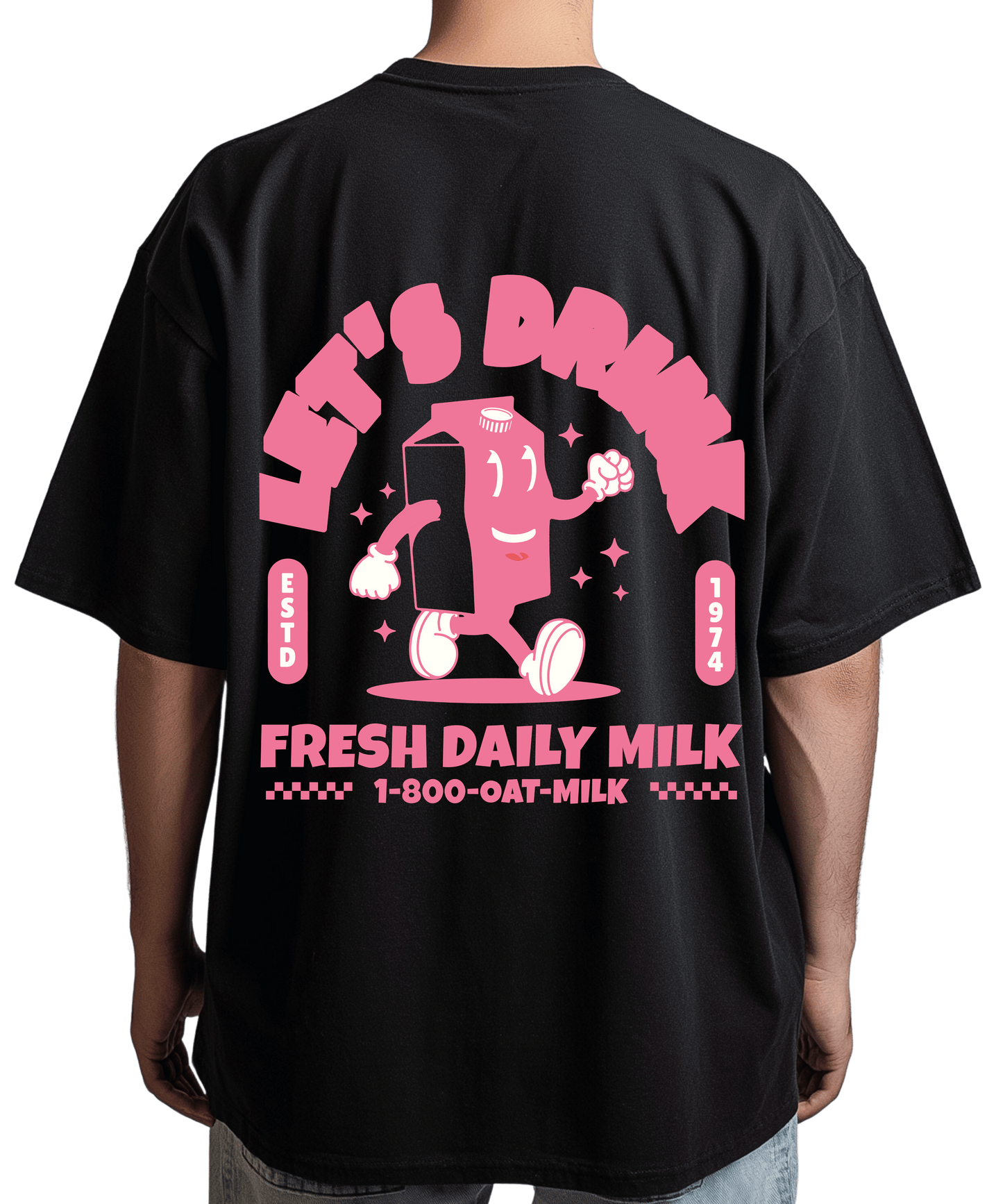 Urban Tag Oversized T-Shirt – "Fresh Daily Milk"