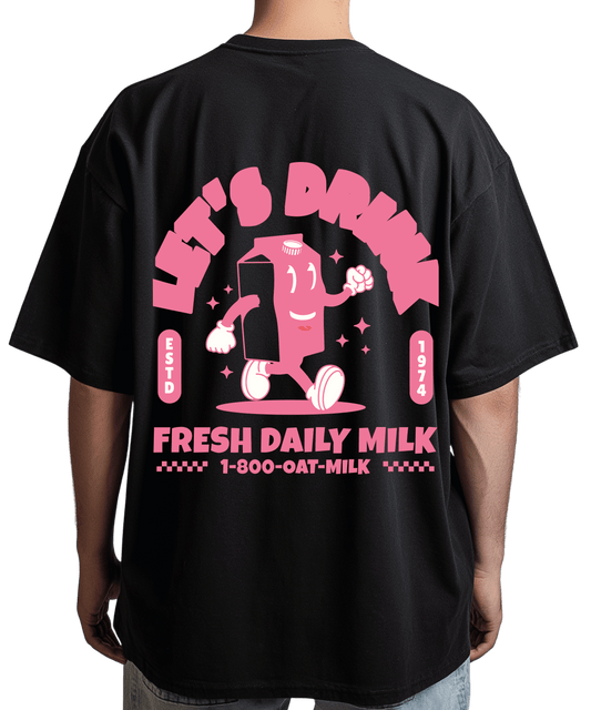 Urban Tag Oversized T-Shirt – "Fresh Daily Milk"