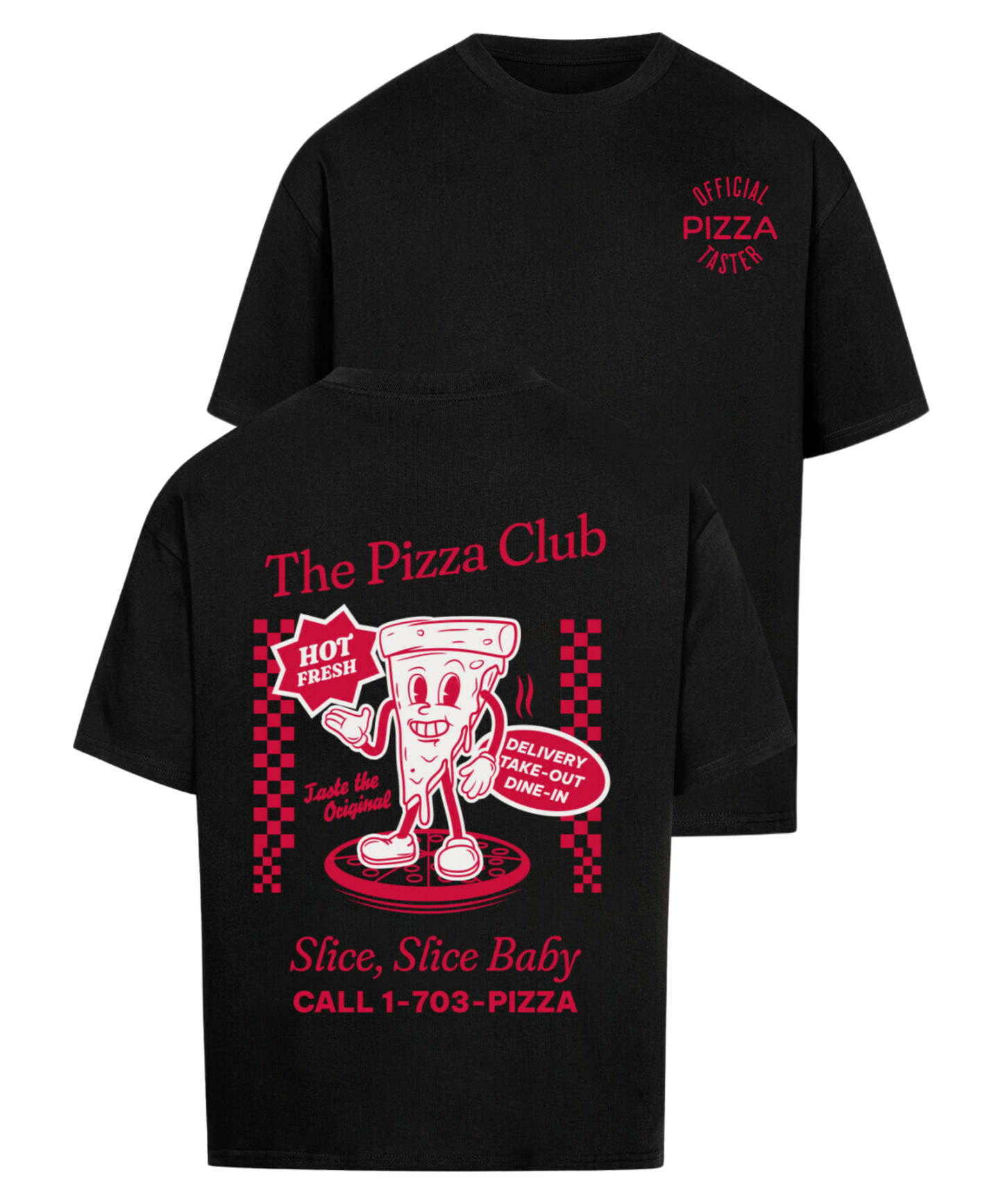 Urban Tag Oversized T-Shirt – "The Pizza Club"
