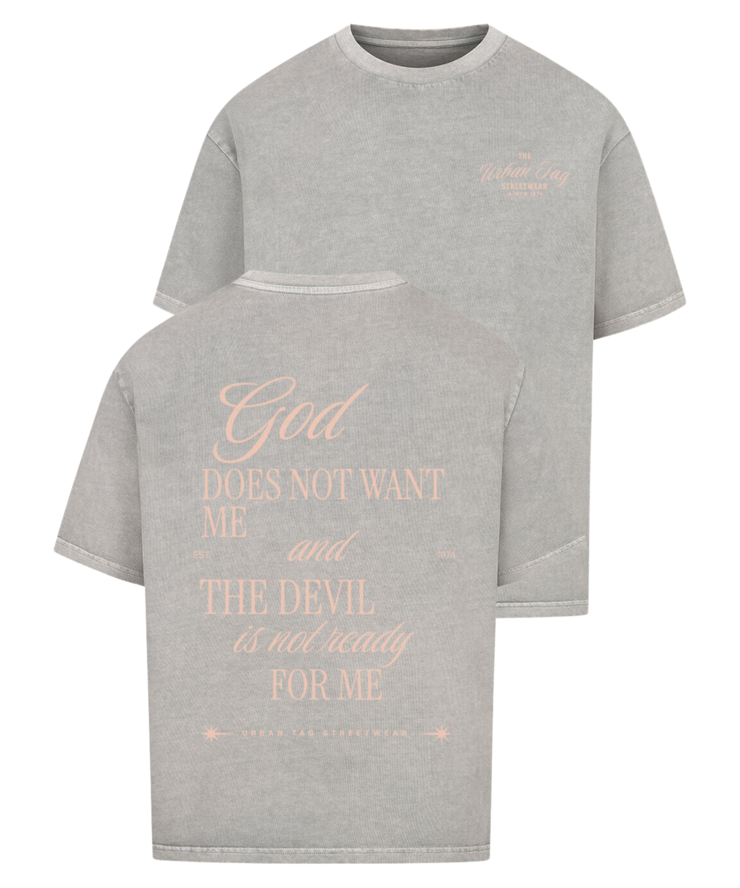 Urban Tag Oversized T-Shirt – "God & Devil"