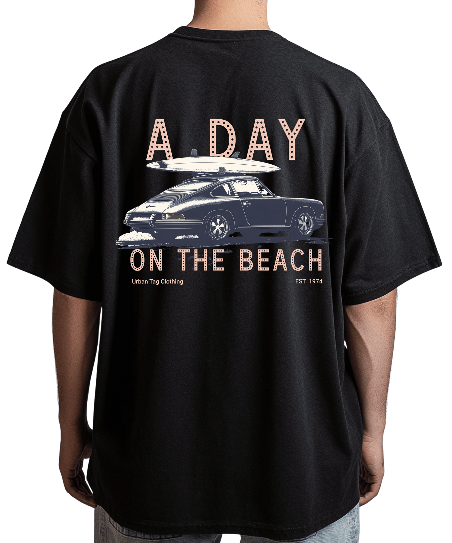 Urban Tag Oversized T-Shirt – "A Day on the Beach"
