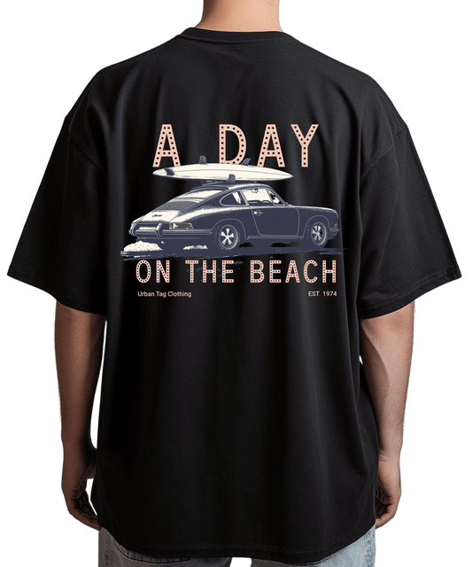 Urban Tag Oversized T-Shirt – "A Day on the Beach"