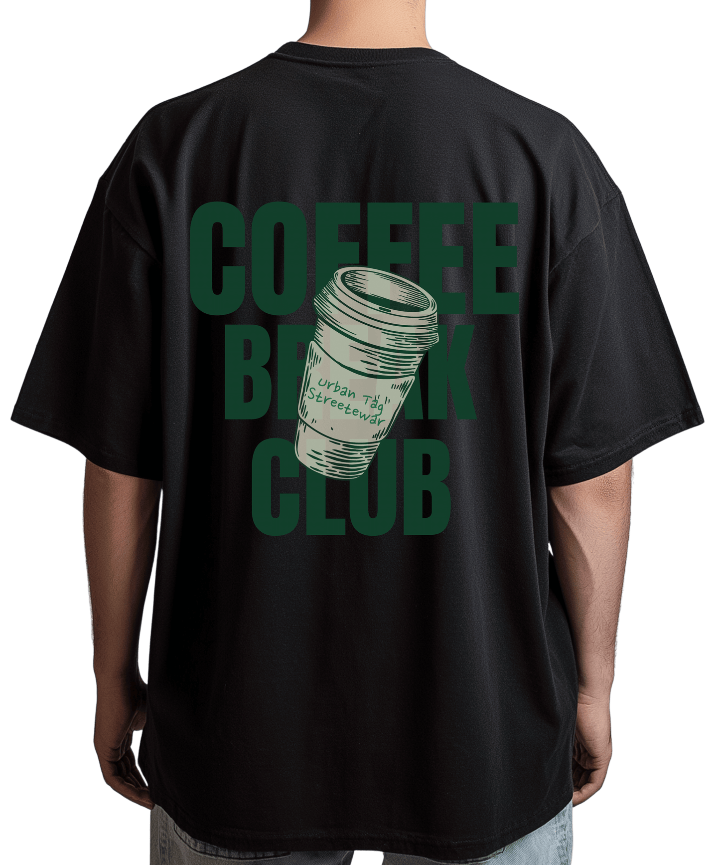 Urban Tag Oversized T-Shirt – "Coffee Break"