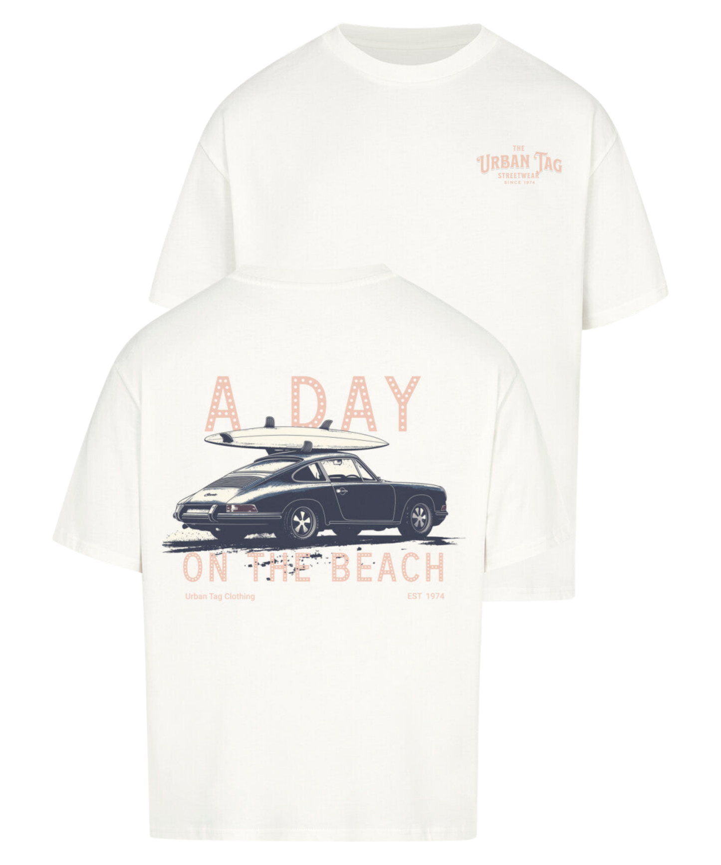 Urban Tag Oversized T-Shirt – "A Day on the Beach"