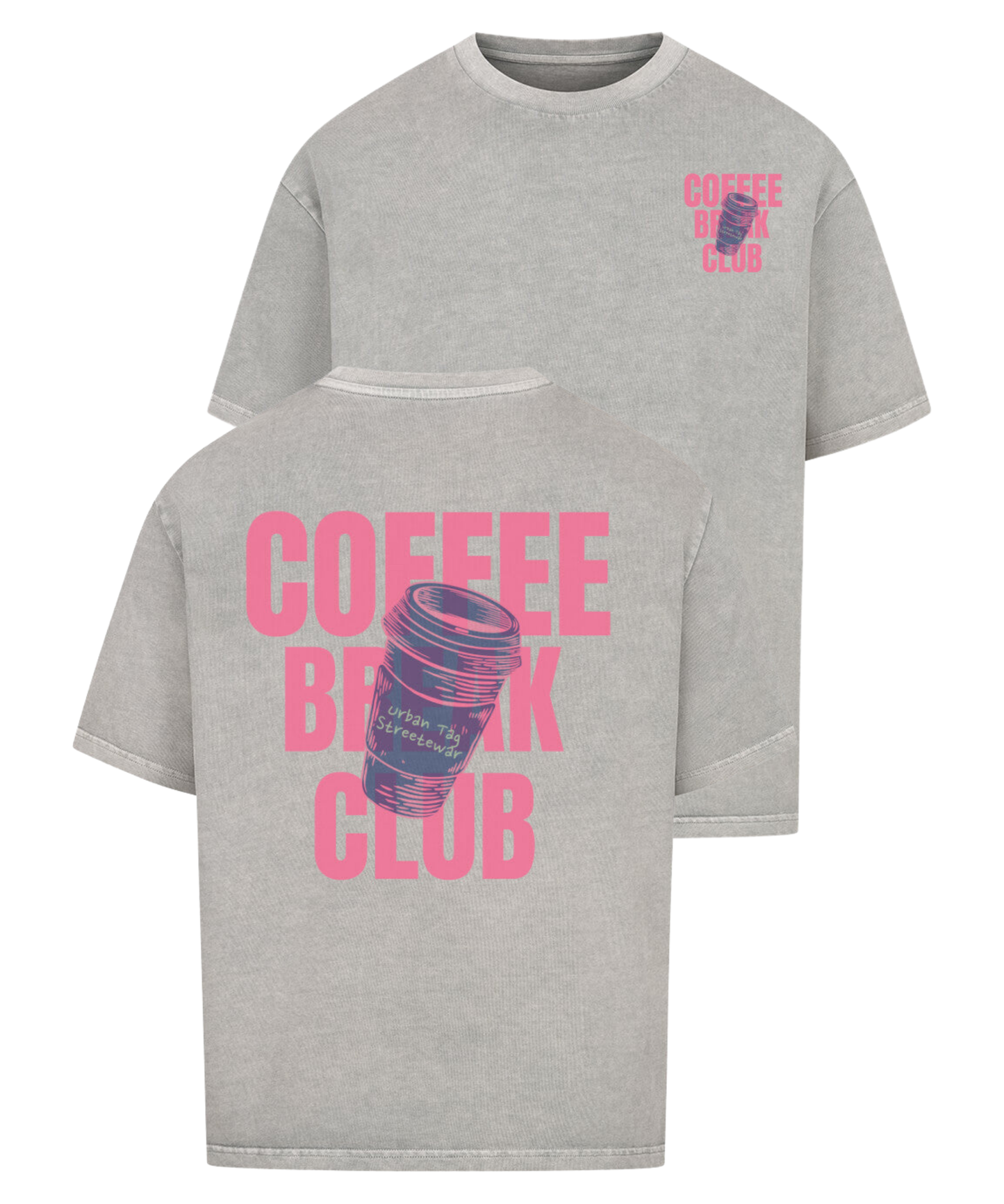 Urban Tag Oversized T-Shirt – "Coffee Break"