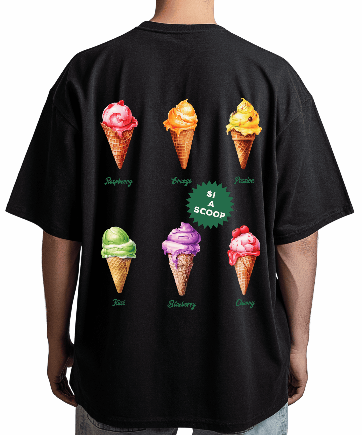 Urban Tag Oversized T-Shirt – "Ice Cream Club"