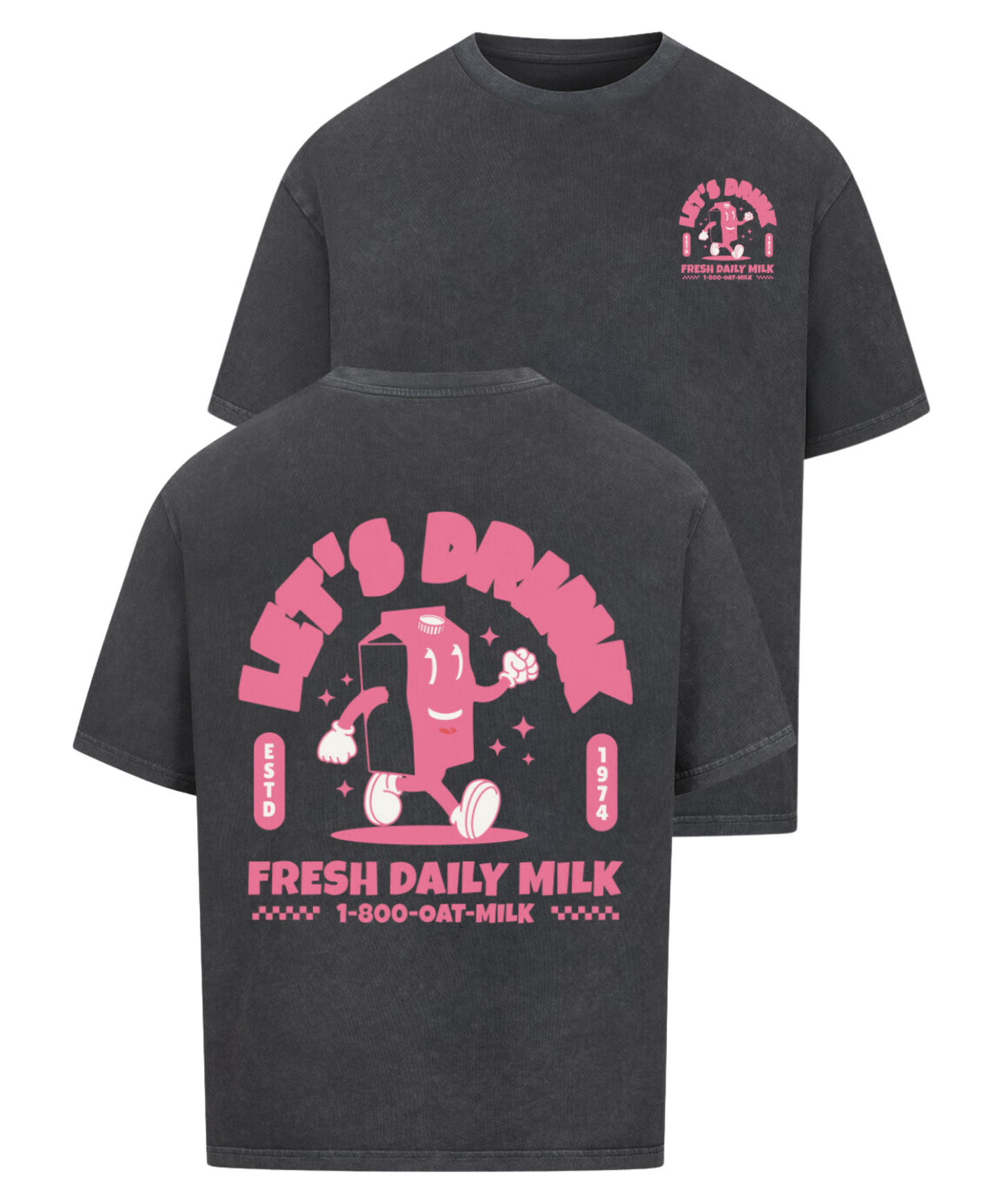 Urban Tag Oversized T-Shirt – "Fresh Daily Milk"