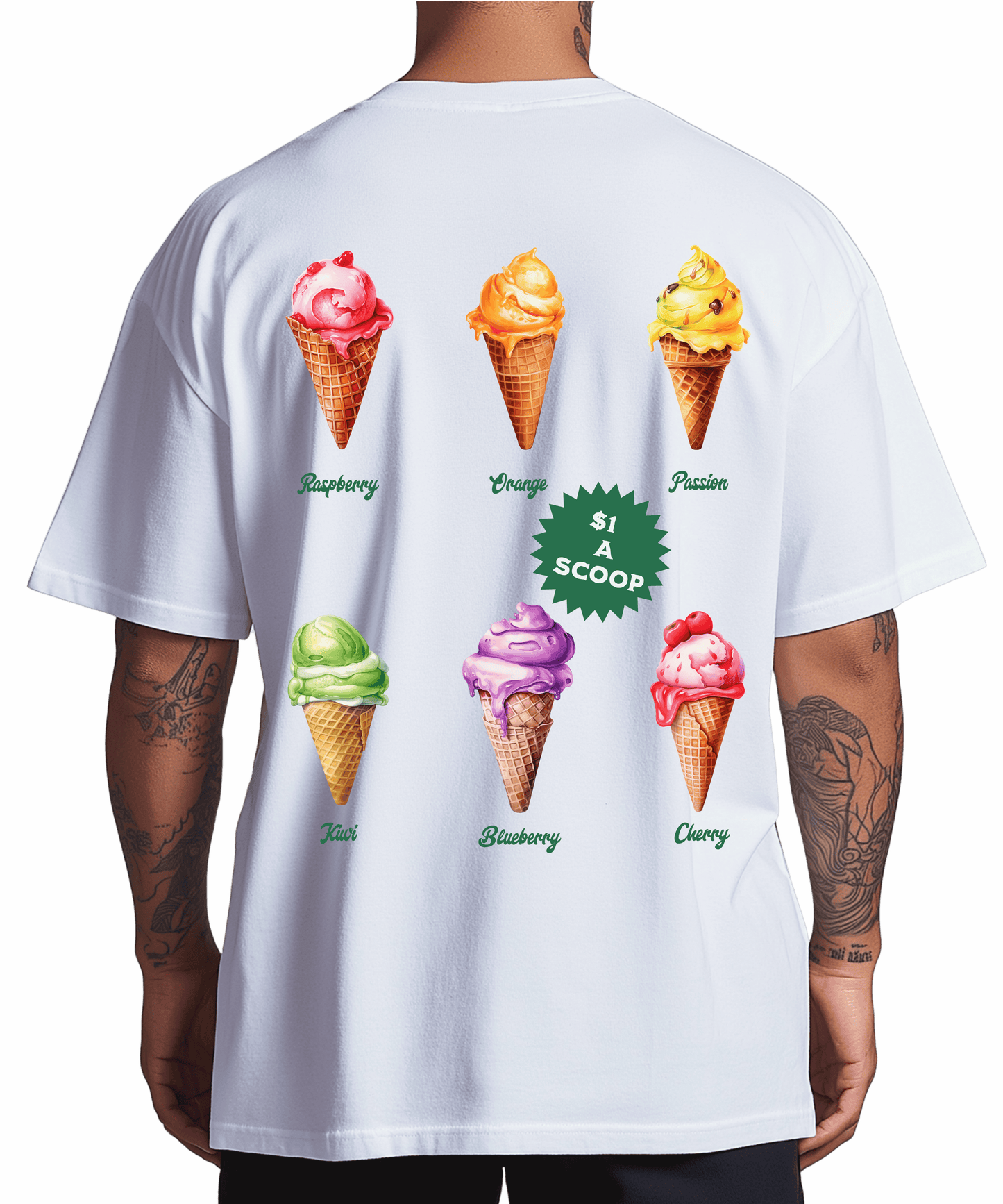 Urban Tag Oversized T-Shirt – "Ice Cream Club"