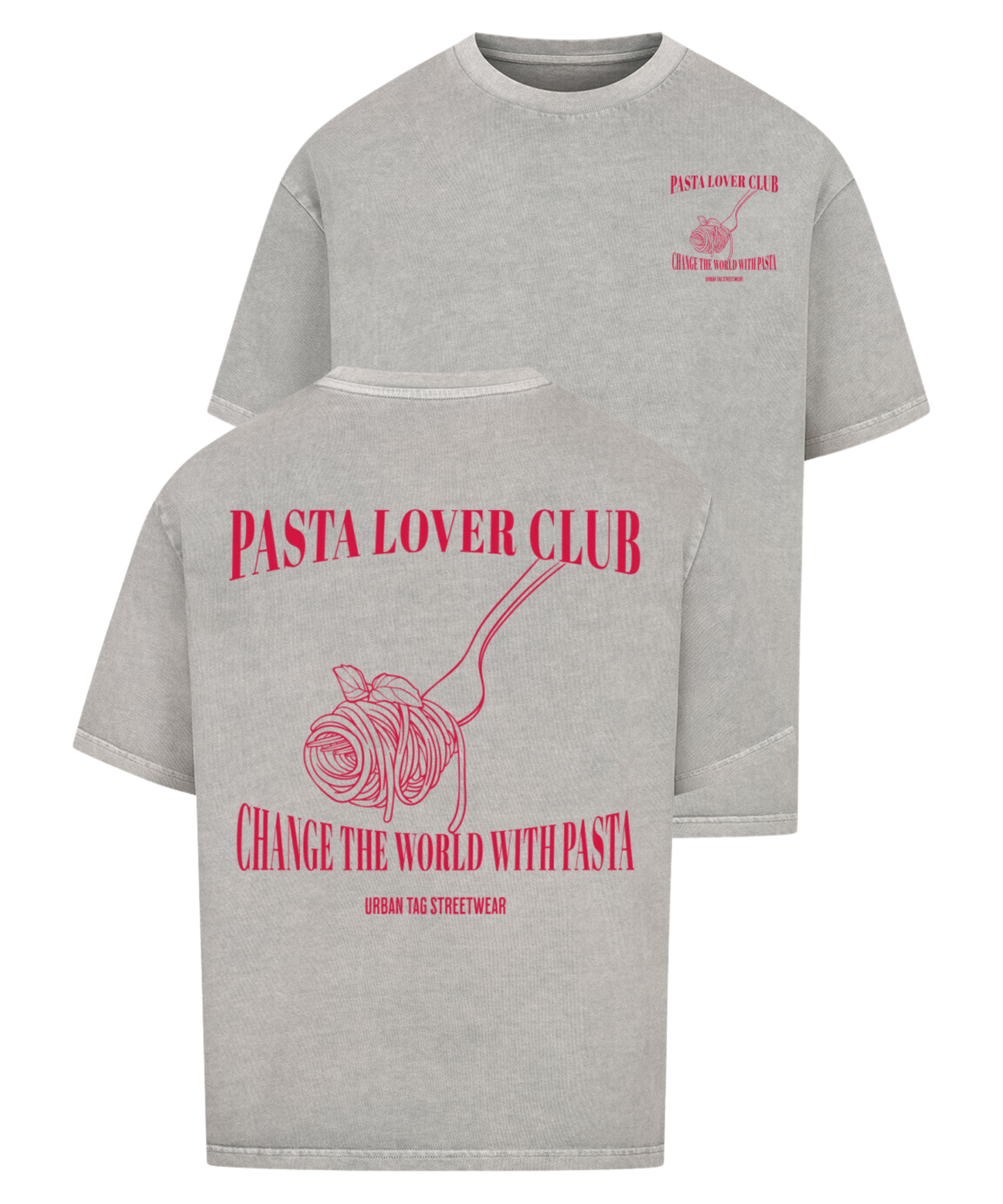 Urban Tag Oversized T-Shirt – "Pasta Lover Club"