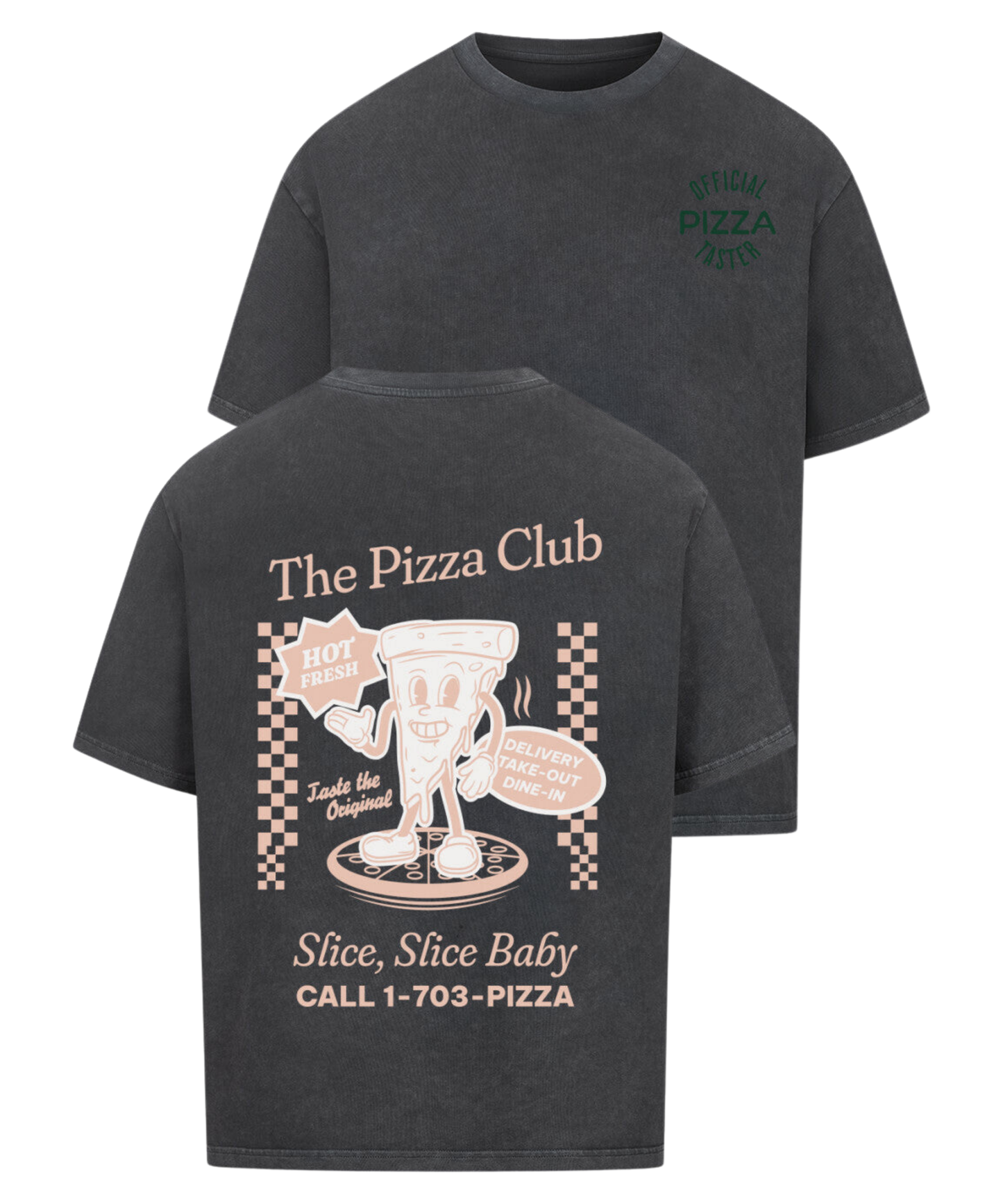Urban Tag Oversized T-Shirt – "The Pizza Club"