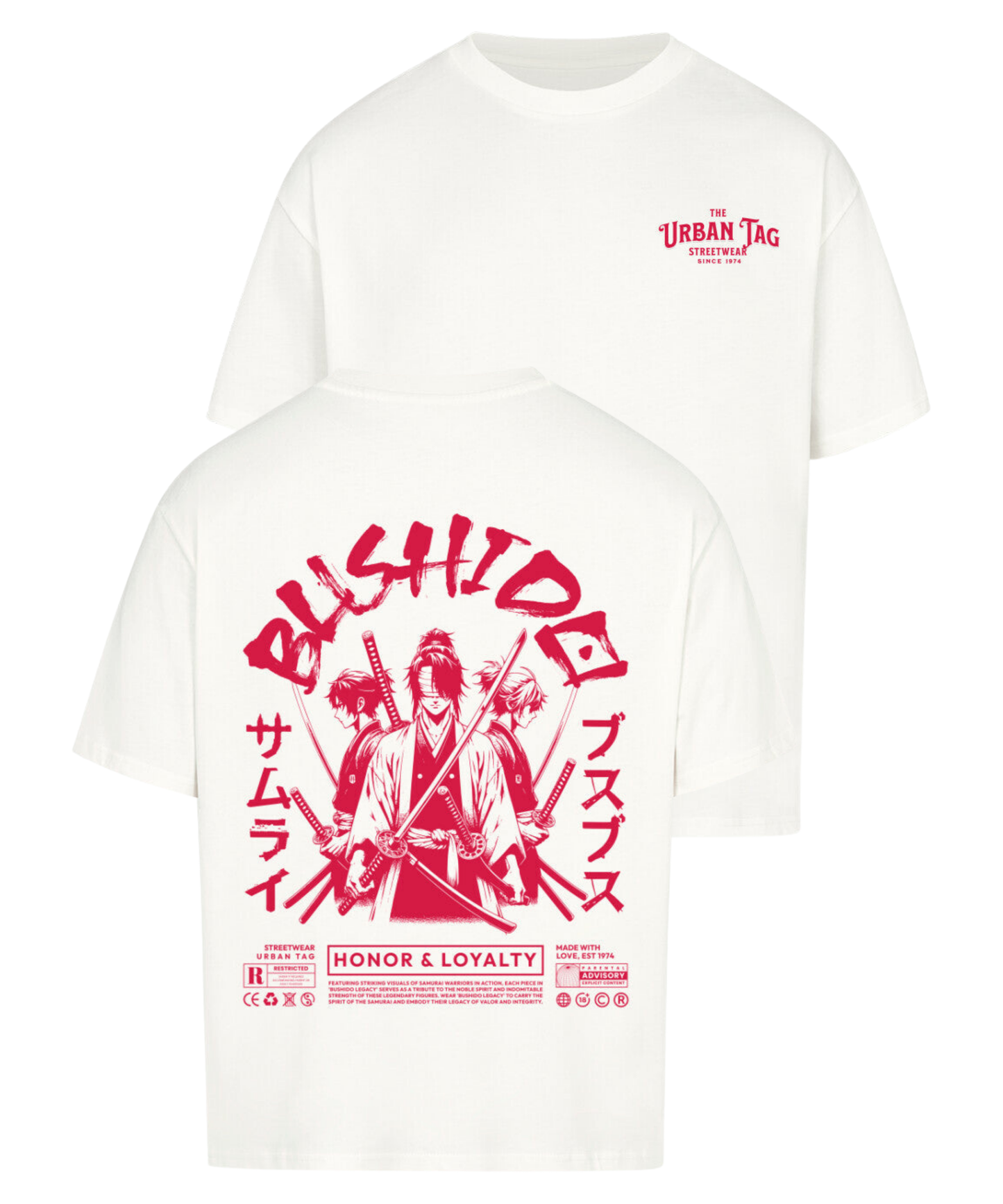 Urban Tag Oversized T-Shirt – "Bushido Samurai"