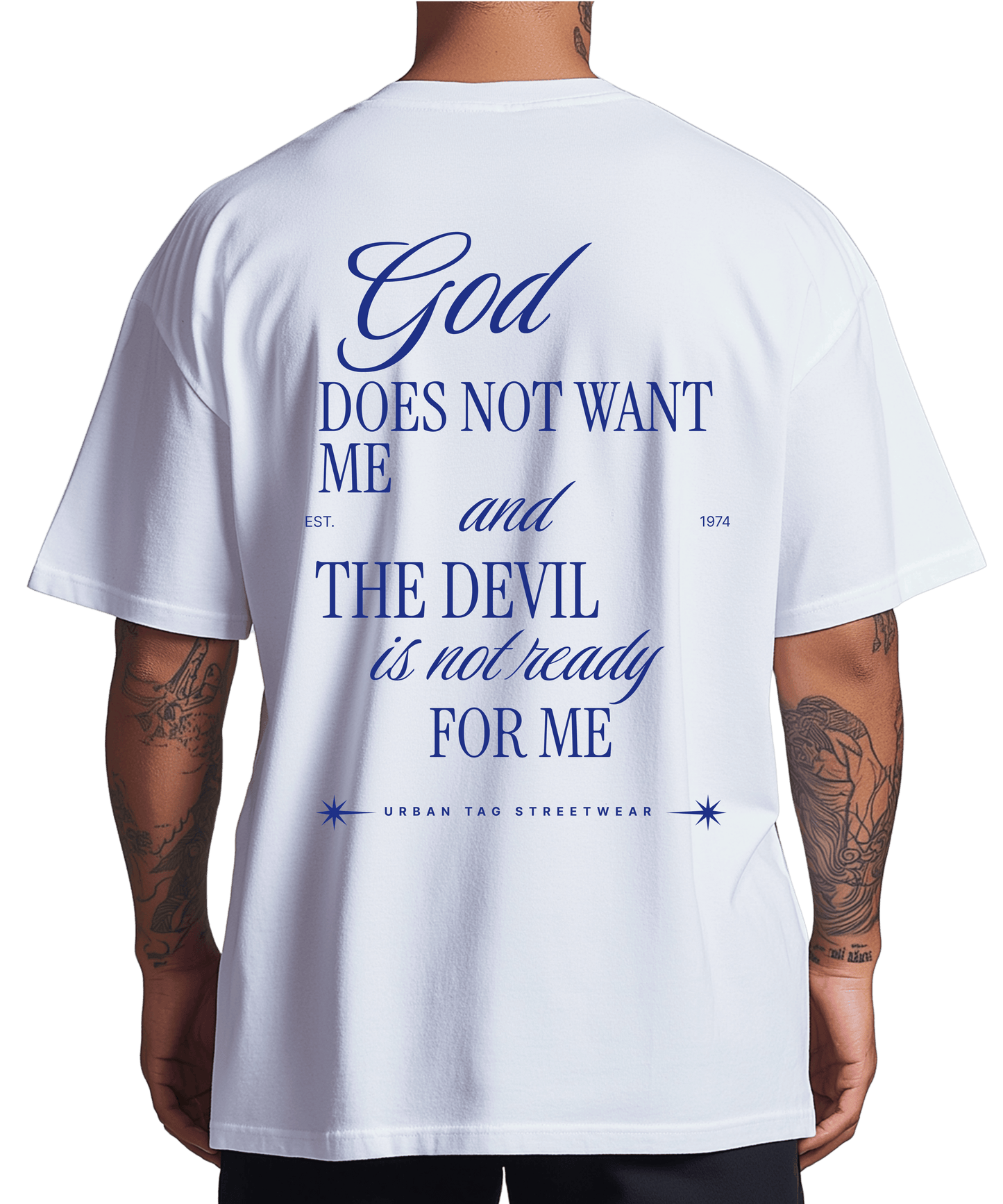Urban Tag Oversized T-Shirt – "God & Devil"