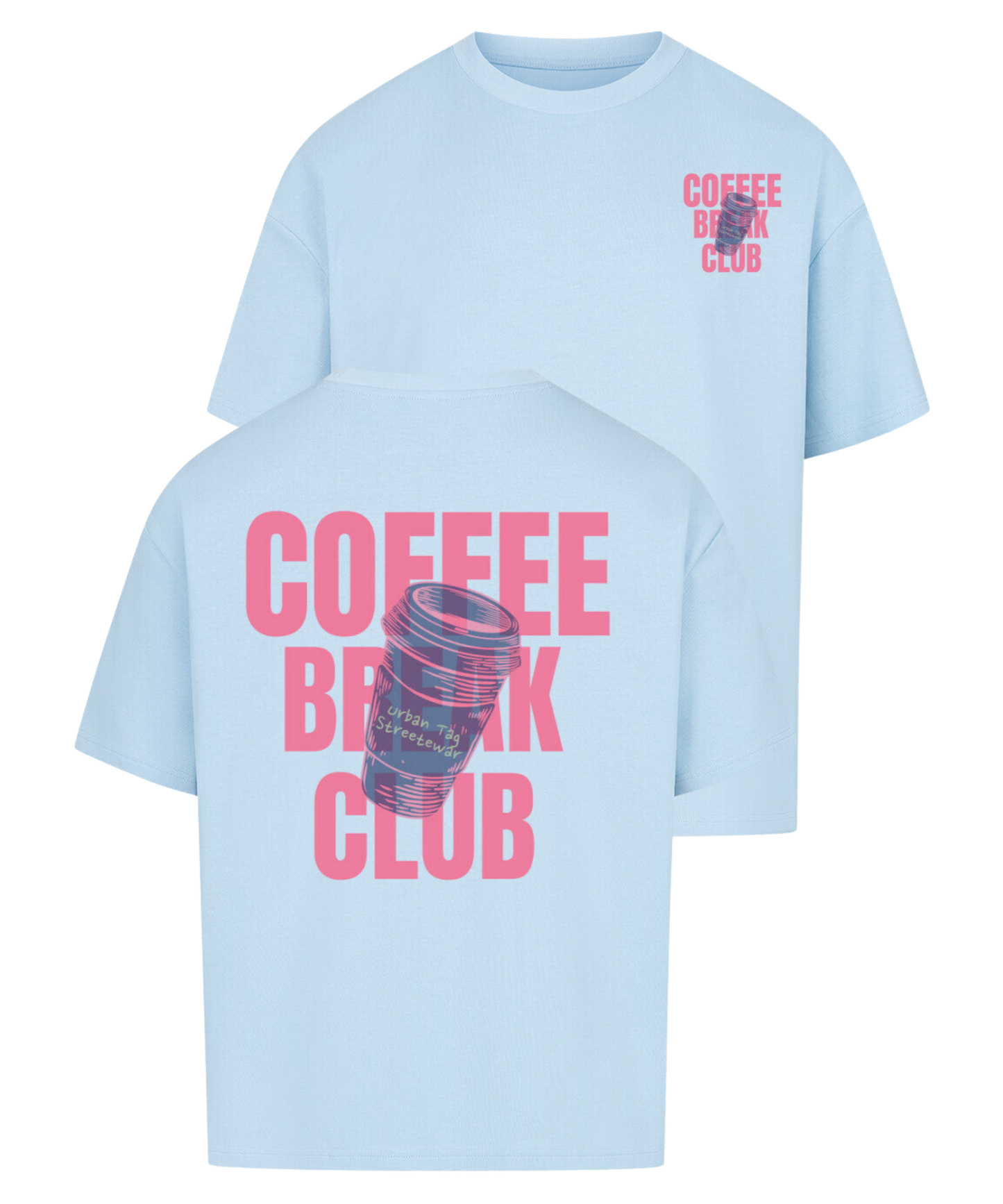 Urban Tag Oversized T-Shirt – "Coffee Break"