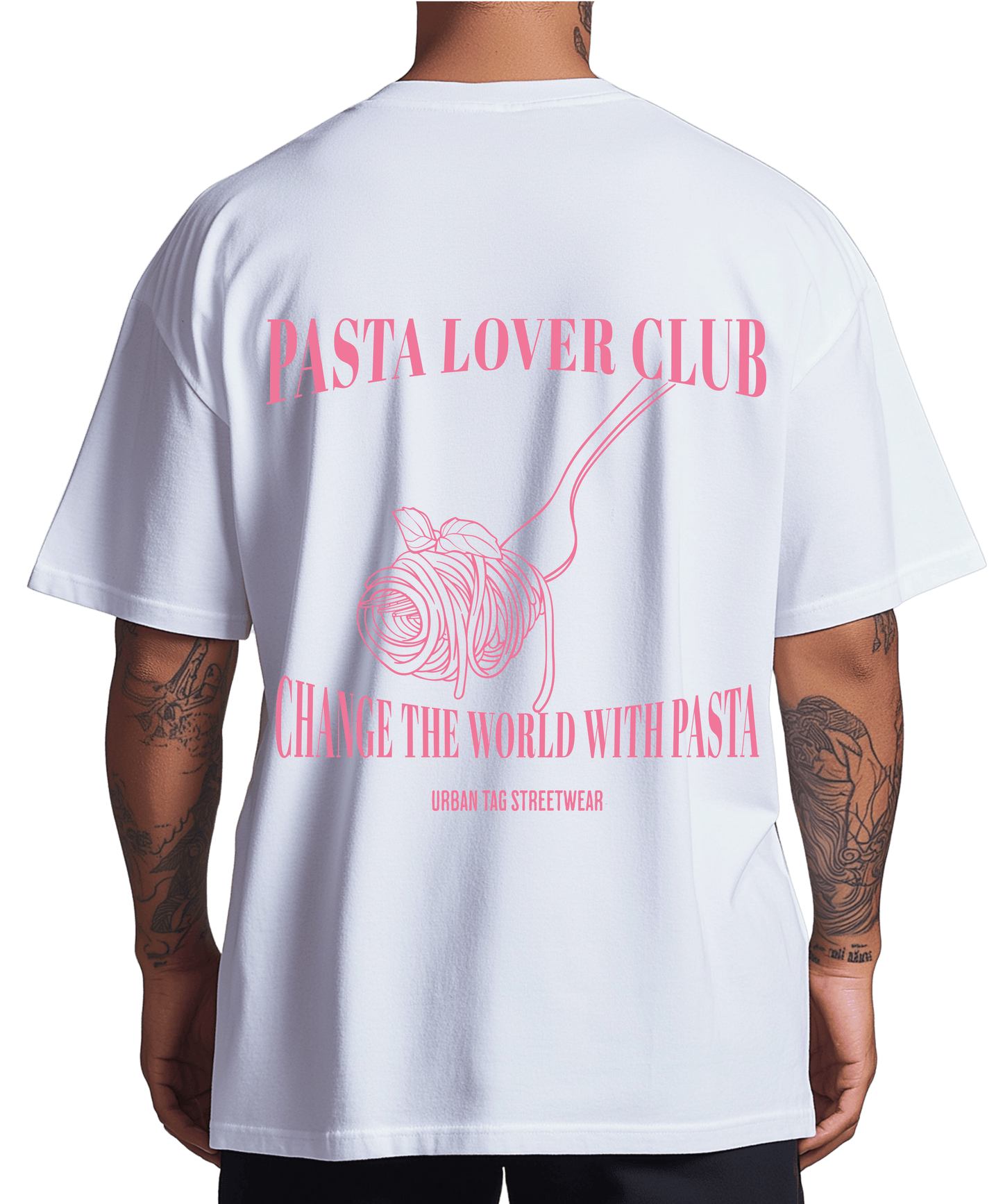 Urban Tag Oversized T-Shirt – "Pasta Lover Club"