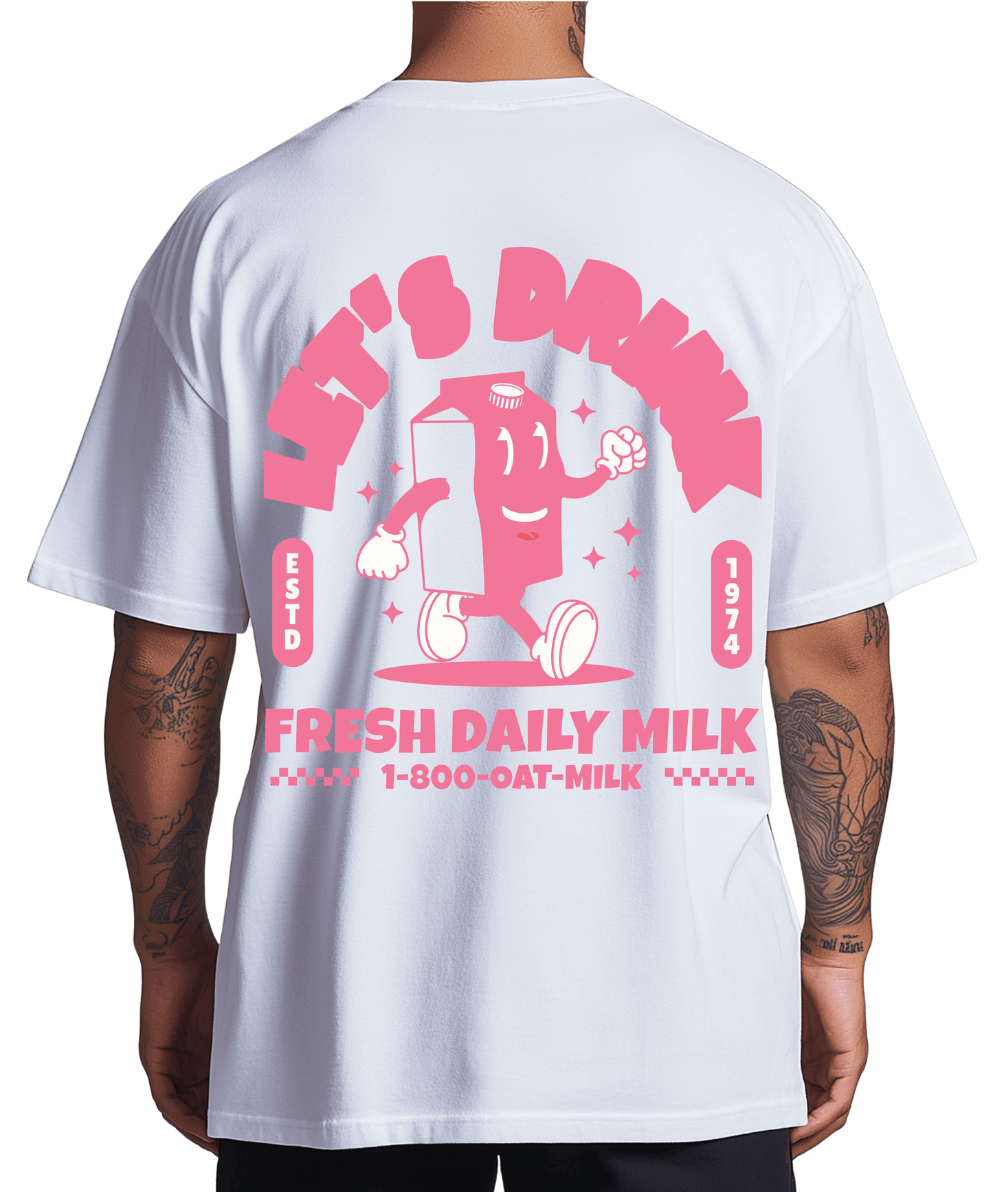 Urban Tag Oversized T-Shirt – "Fresh Daily Milk"