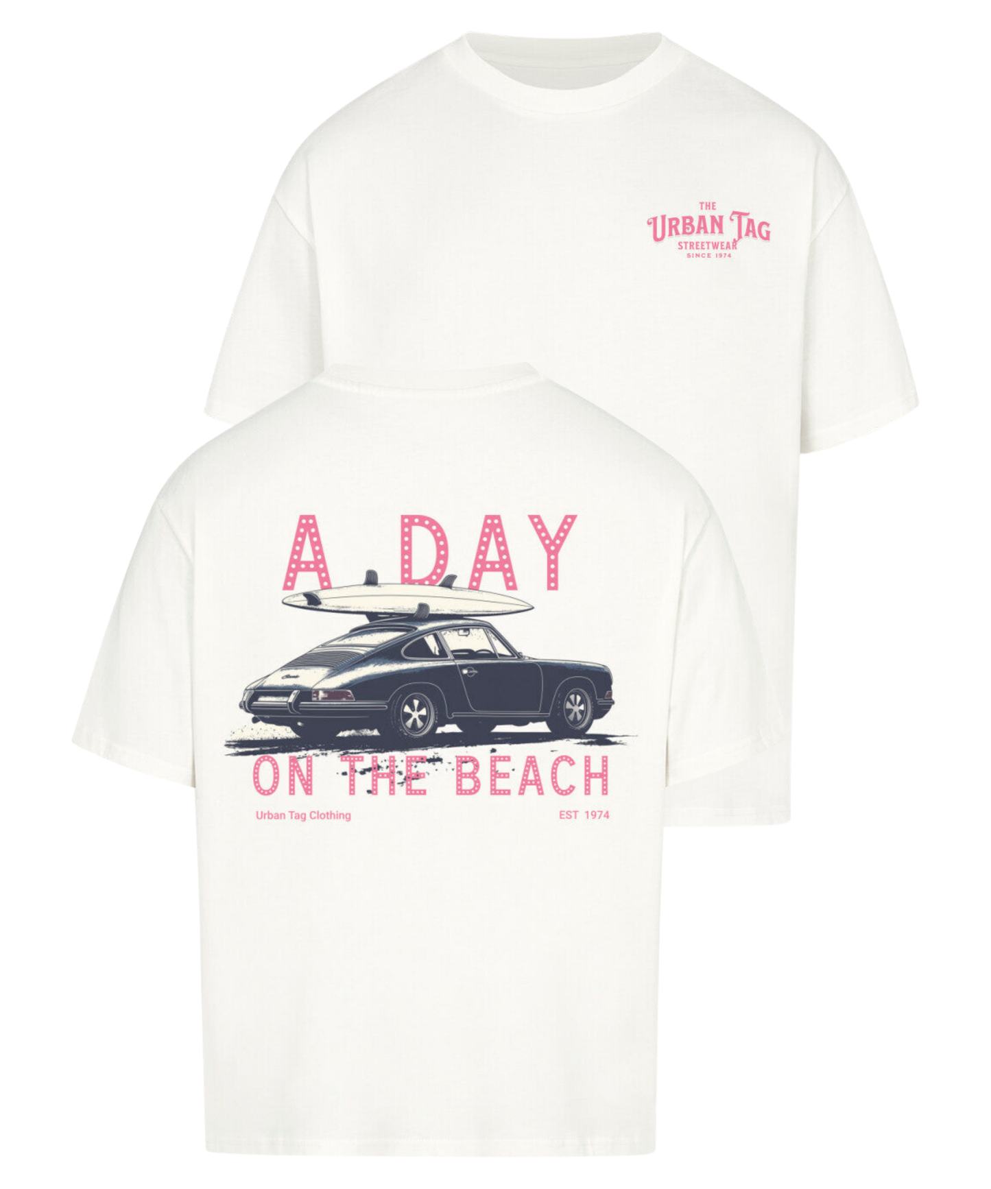 Urban Tag Oversized T-Shirt – "A Day on the Beach"