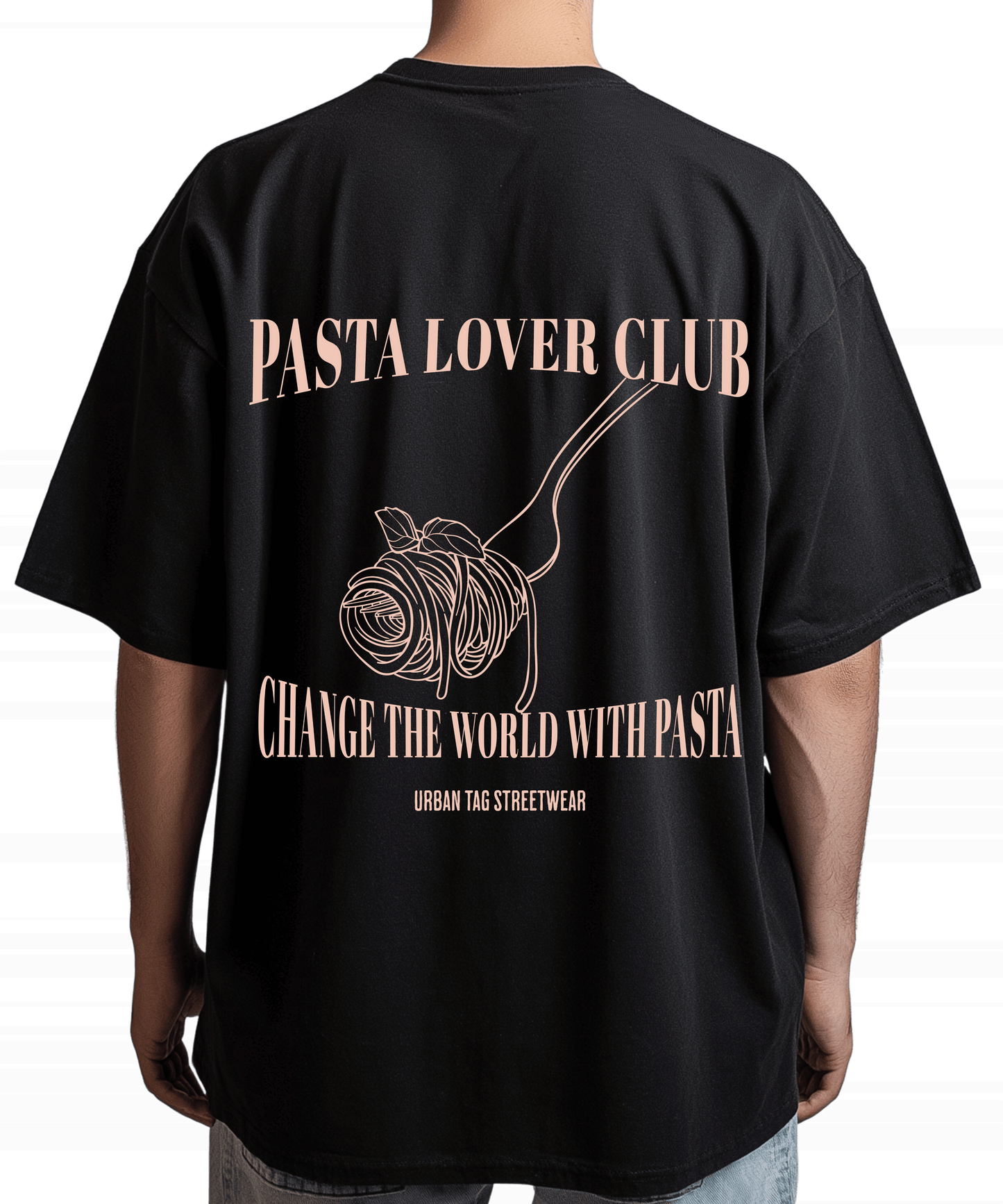 Urban Tag Oversized T-Shirt – "Pasta Lover Club"