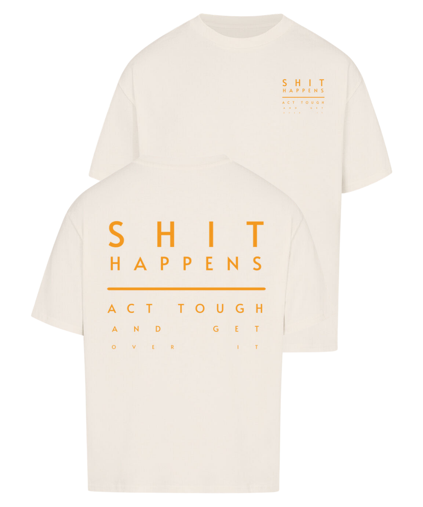 VACANCY Urban Tag Oversized T-Shirt – "Shit Happens"Shirt