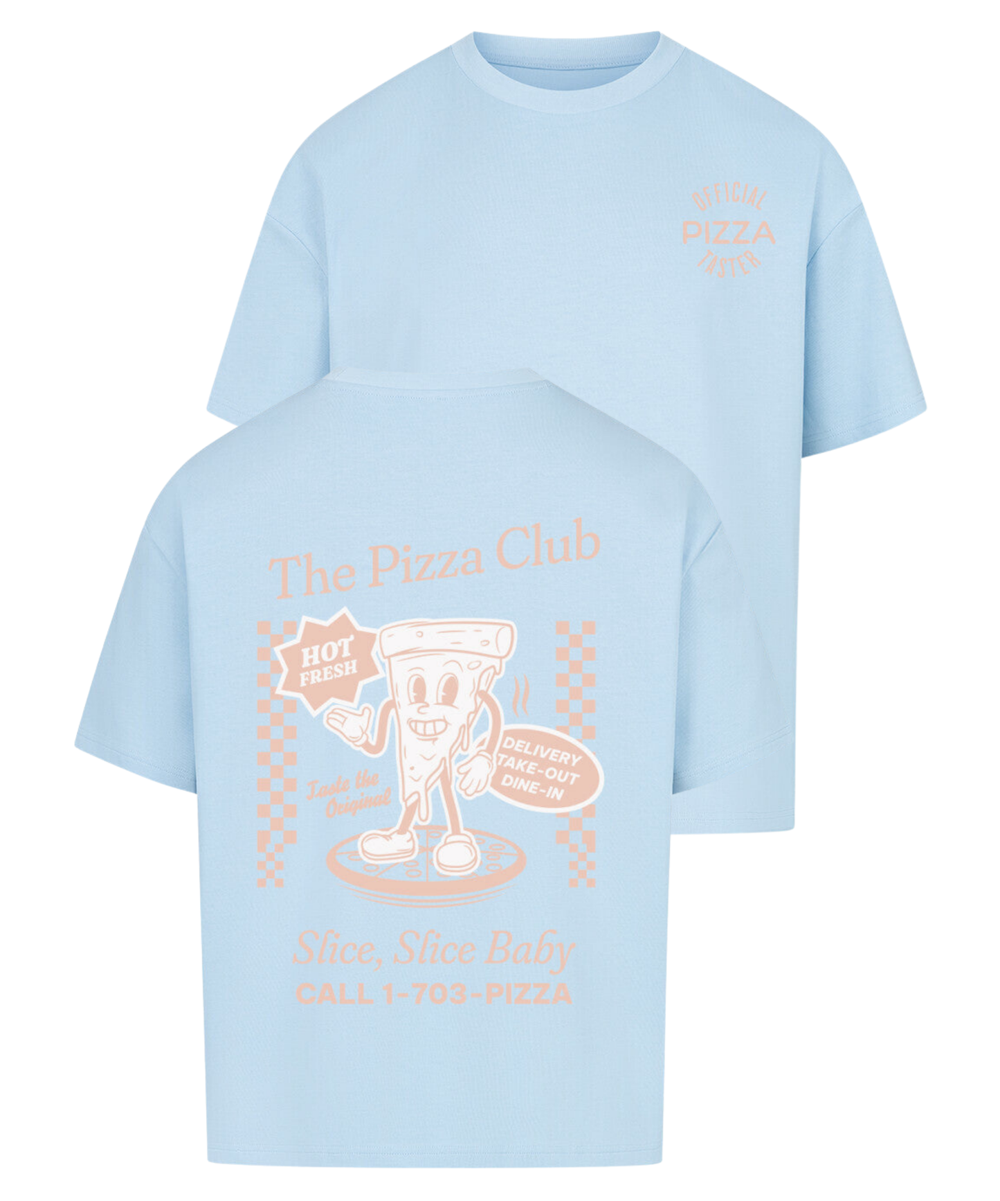 Urban Tag Oversized T-Shirt – "The Pizza Club"
