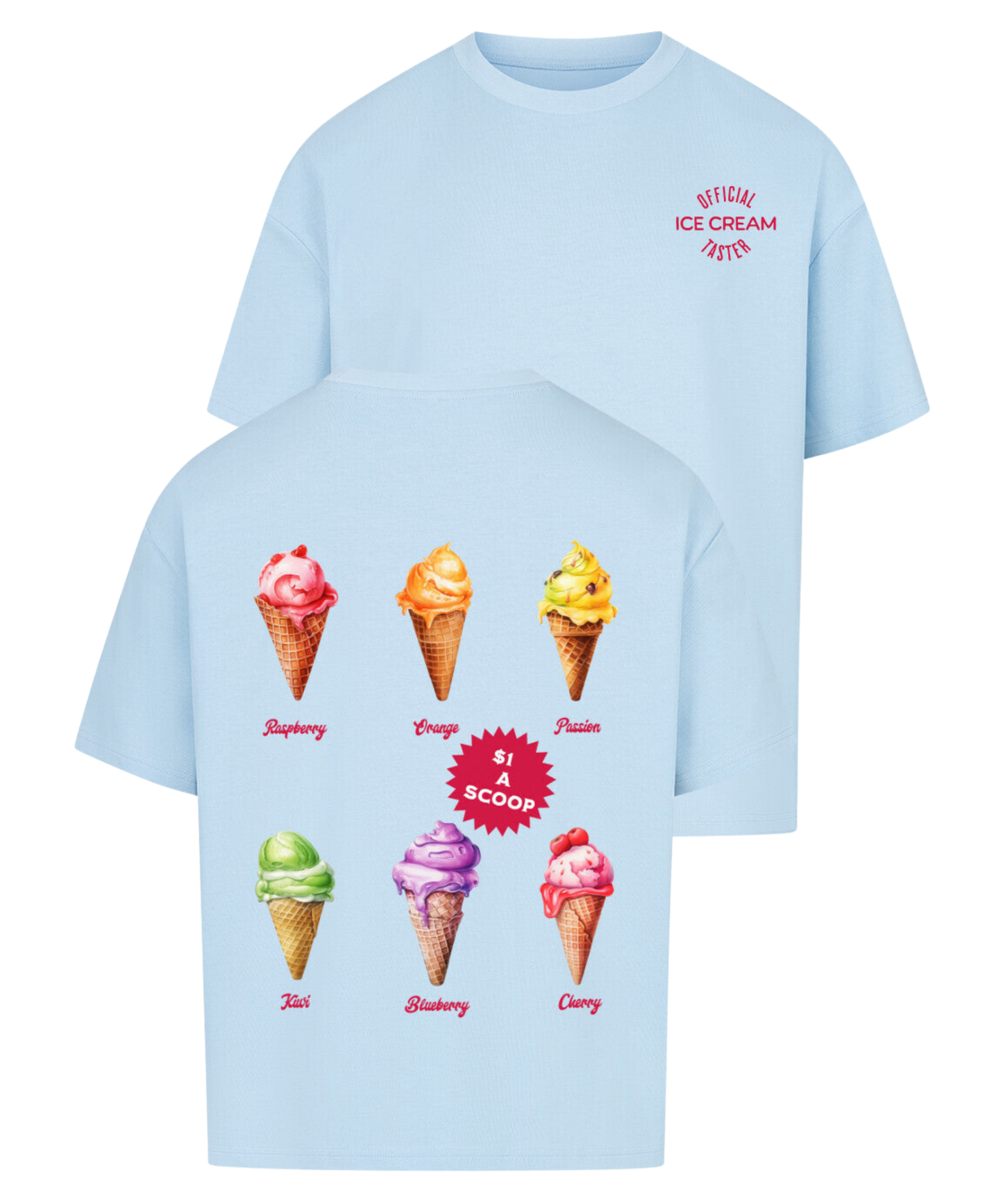 Urban Tag Oversized T-Shirt – "Ice Cream Club"