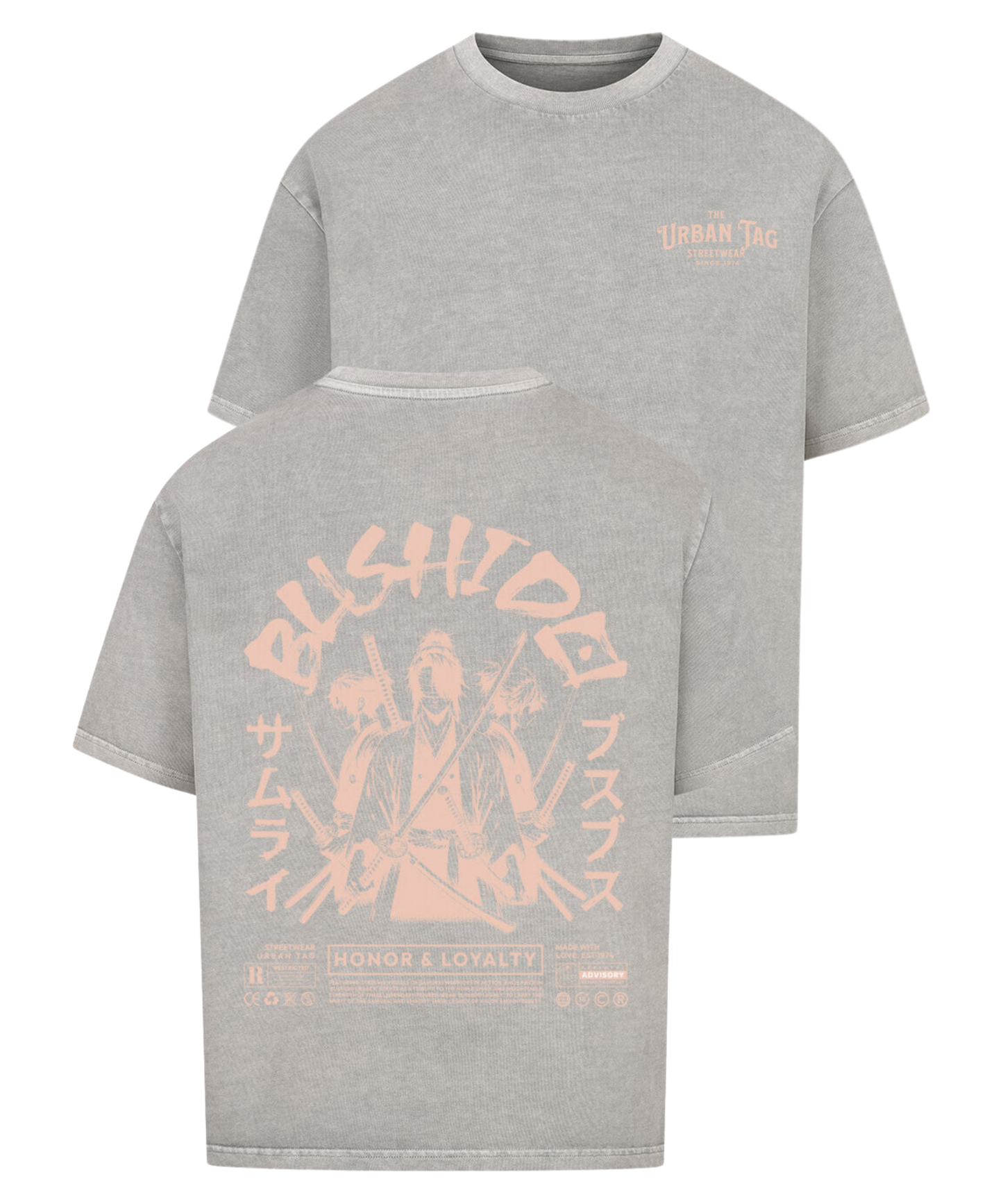 Urban Tag Oversized T-Shirt – "Bushido Samurai"