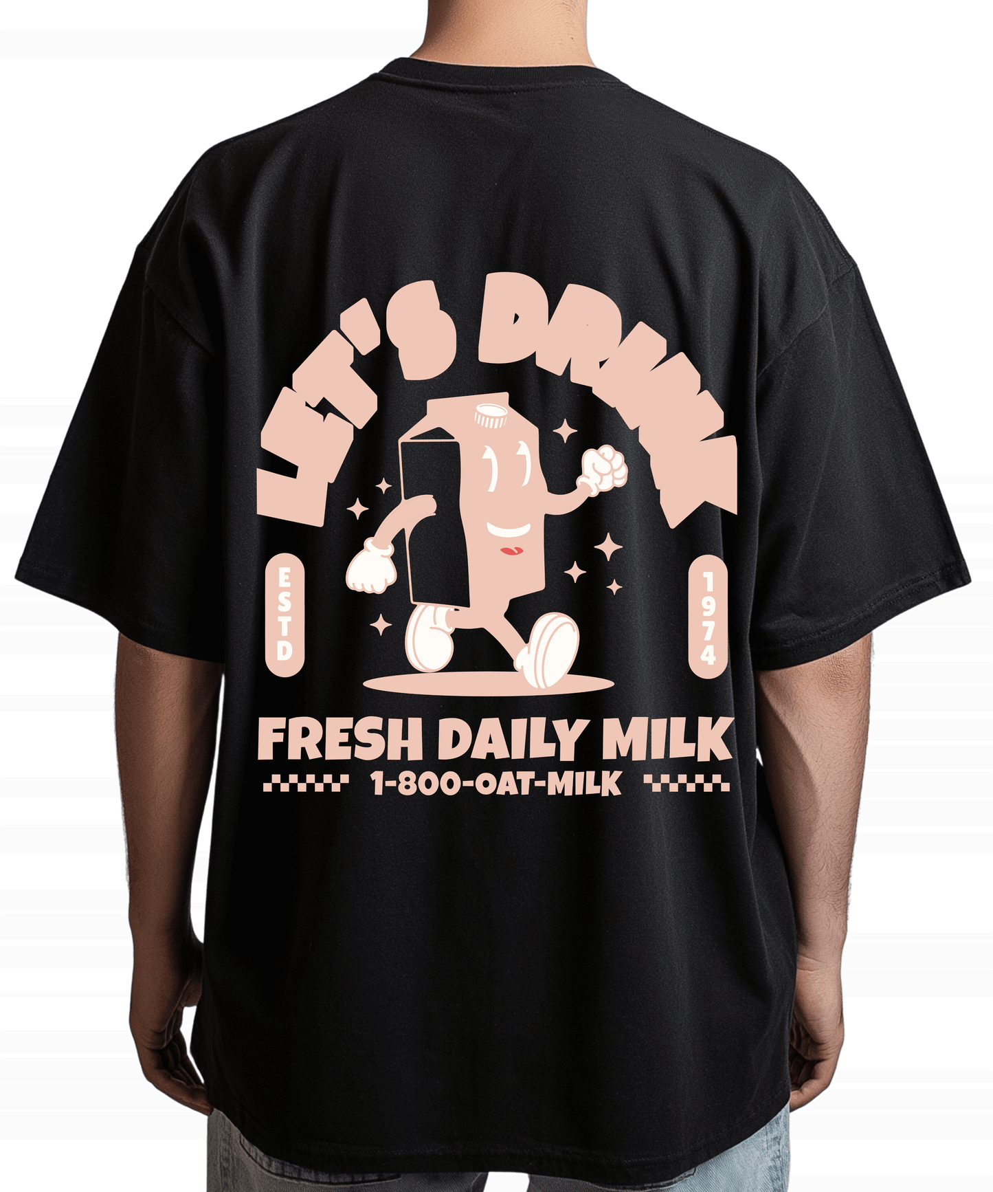 Urban Tag Oversized T-Shirt – "Fresh Daily Milk"