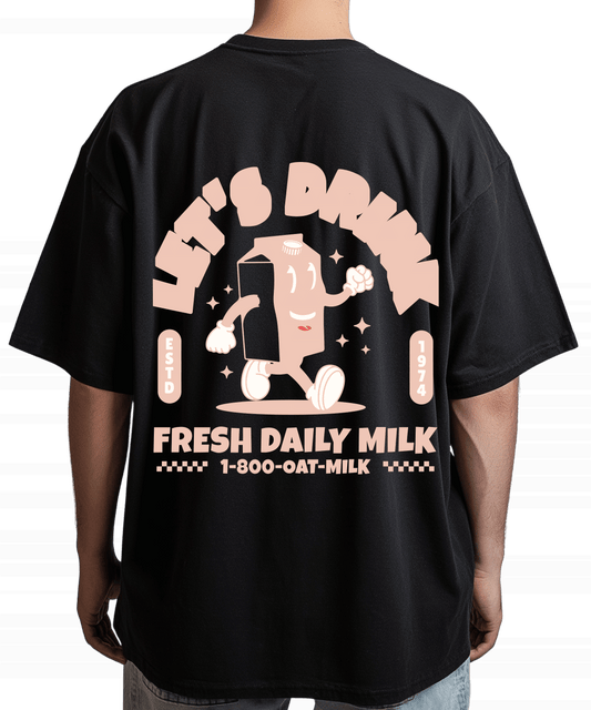 Urban Tag Oversized T-Shirt – "Fresh Daily Milk"