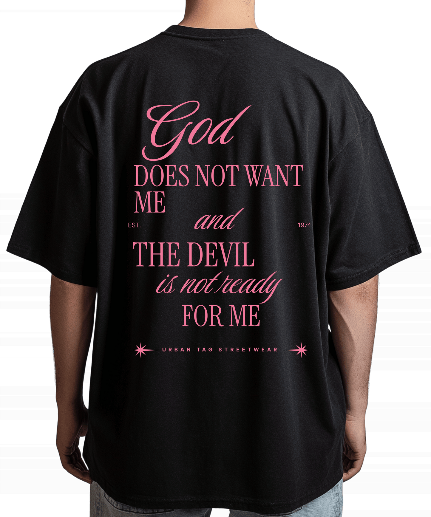 Urban Tag Oversized T-Shirt – "God & Devil"