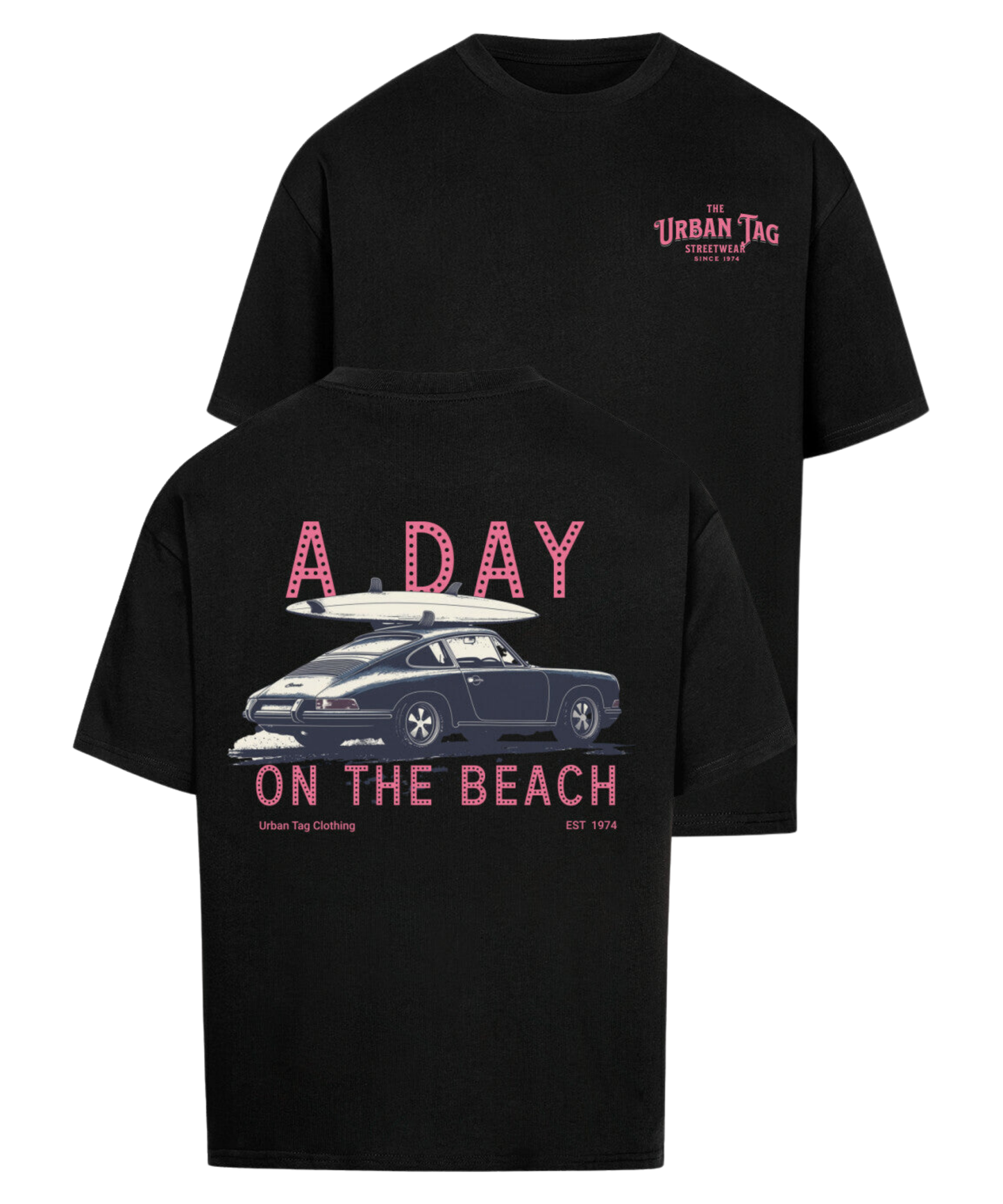 Urban Tag Oversized T-Shirt – "A Day on the Beach"