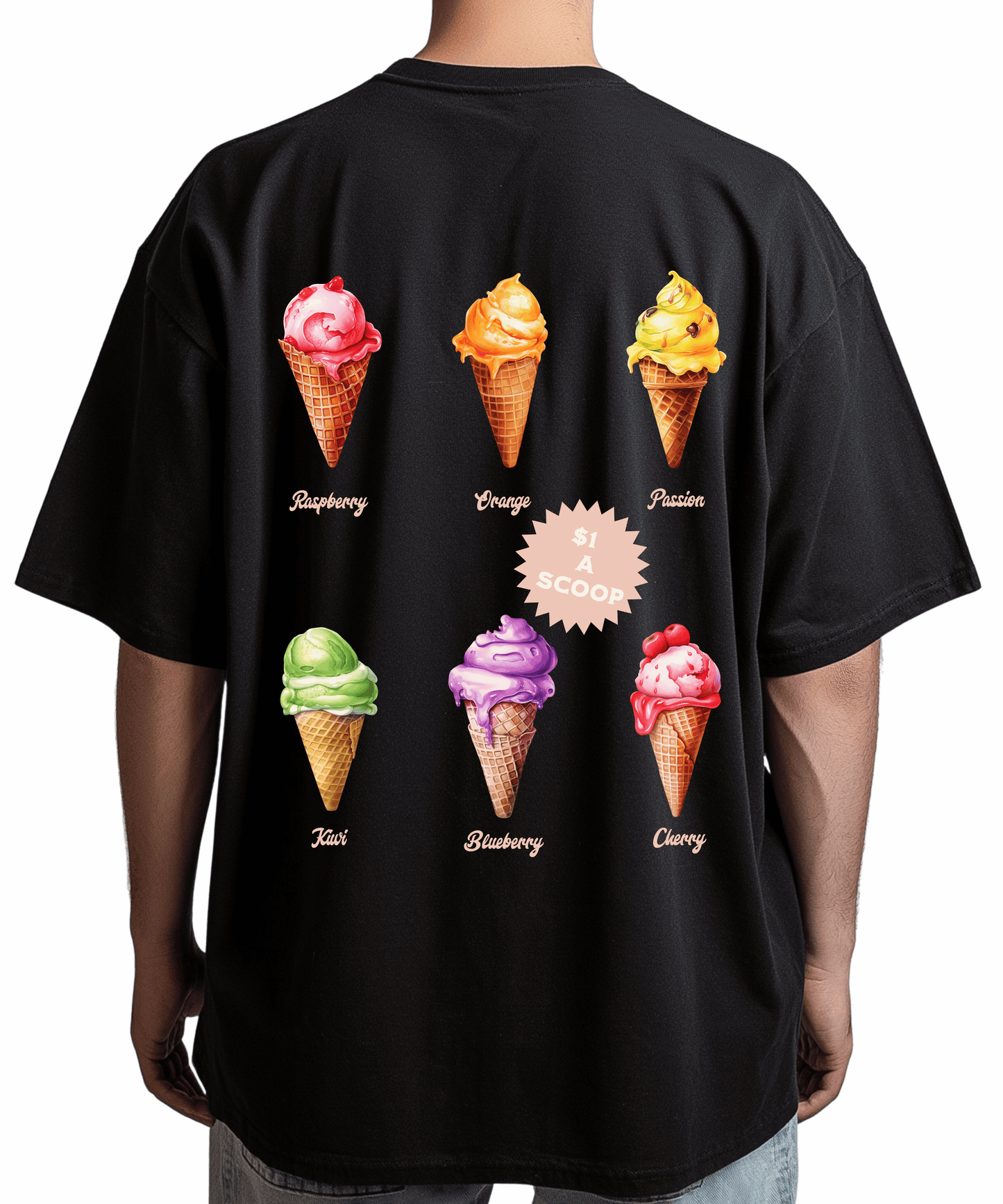 Urban Tag Oversized T-Shirt – "Ice Cream Club"