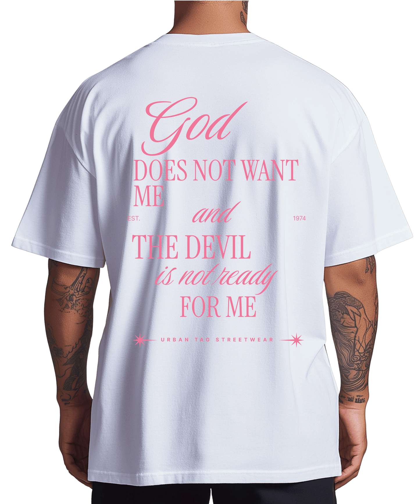 Urban Tag Oversized T-Shirt – "God & Devil"