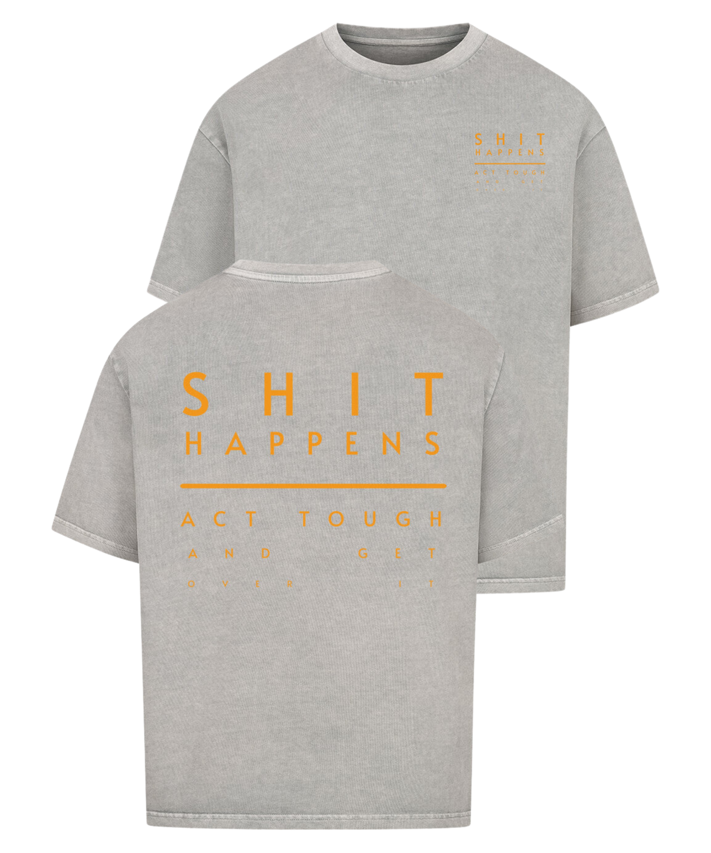 VACANCY Urban Tag Oversized T-Shirt – "Shit Happens"Shirt