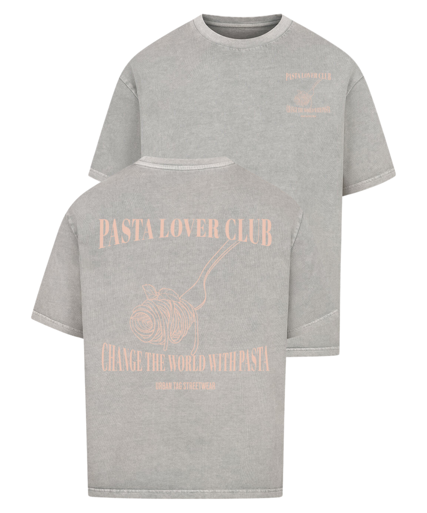 Urban Tag Oversized T-Shirt – "Pasta Lover Club"