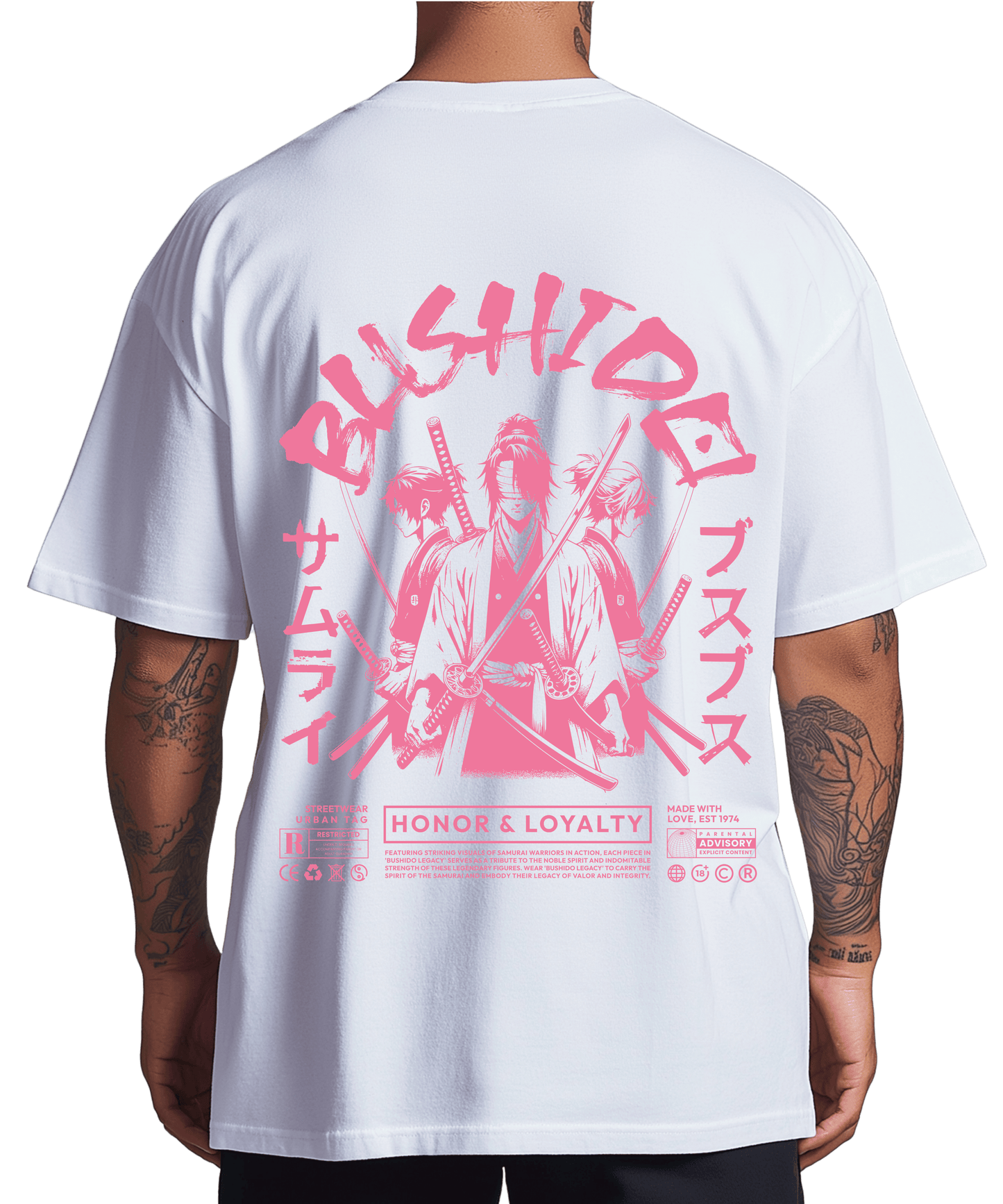 Urban Tag Oversized T-Shirt – "Bushido Samurai"