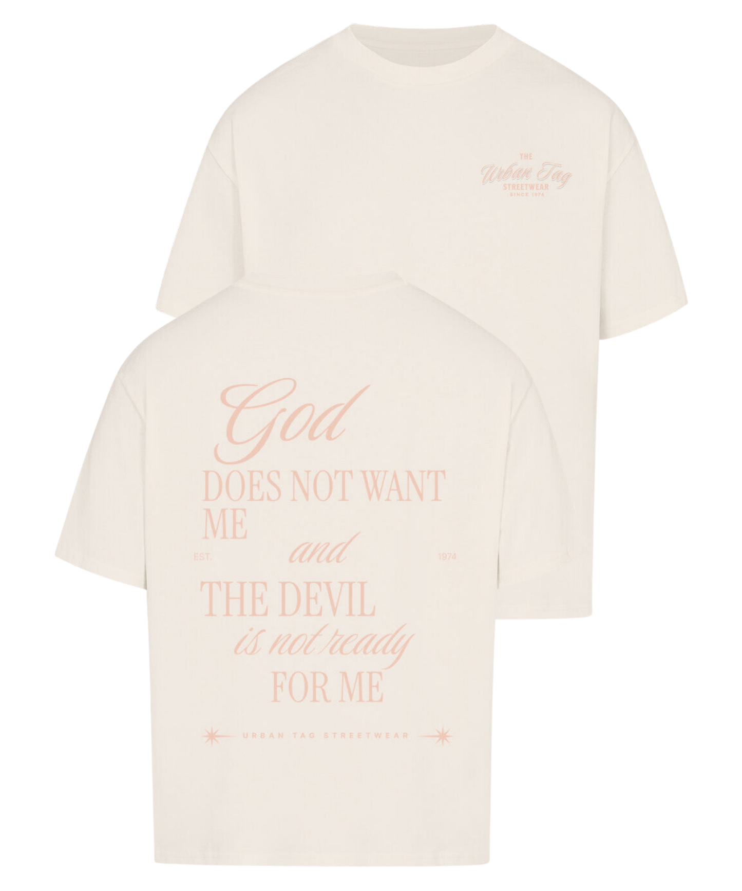 Urban Tag Oversized T-Shirt – "God & Devil"