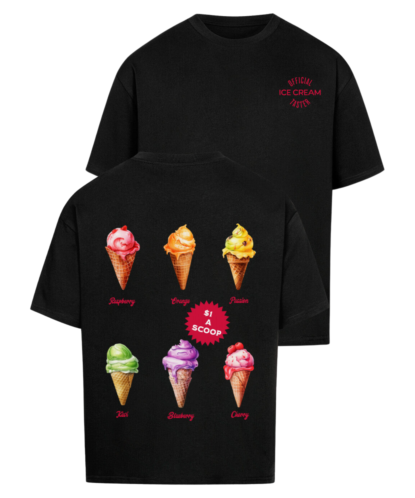 Urban Tag Oversized T-Shirt – "Ice Cream Club"