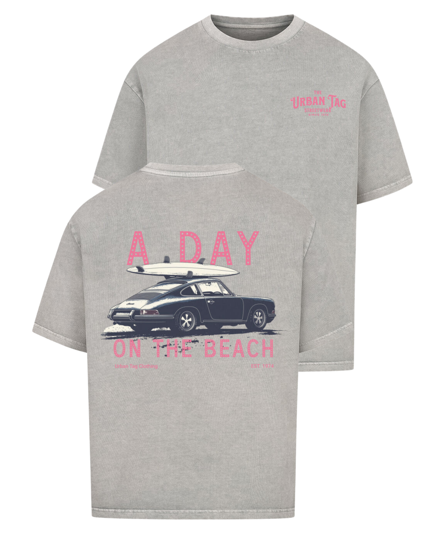Urban Tag Oversized T-Shirt – "A Day on the Beach"