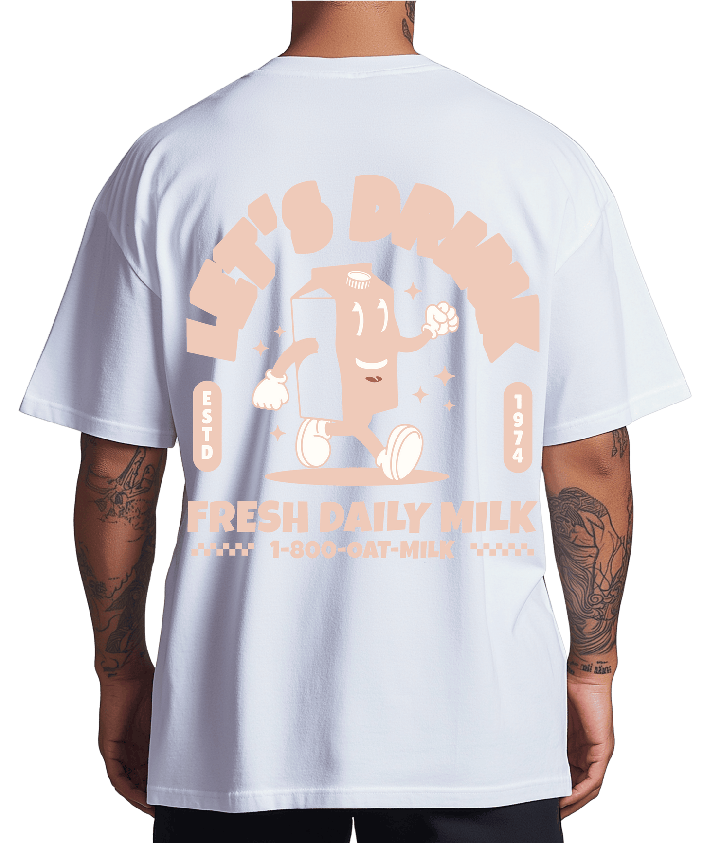 Urban Tag Oversized T-Shirt – "Fresh Daily Milk"