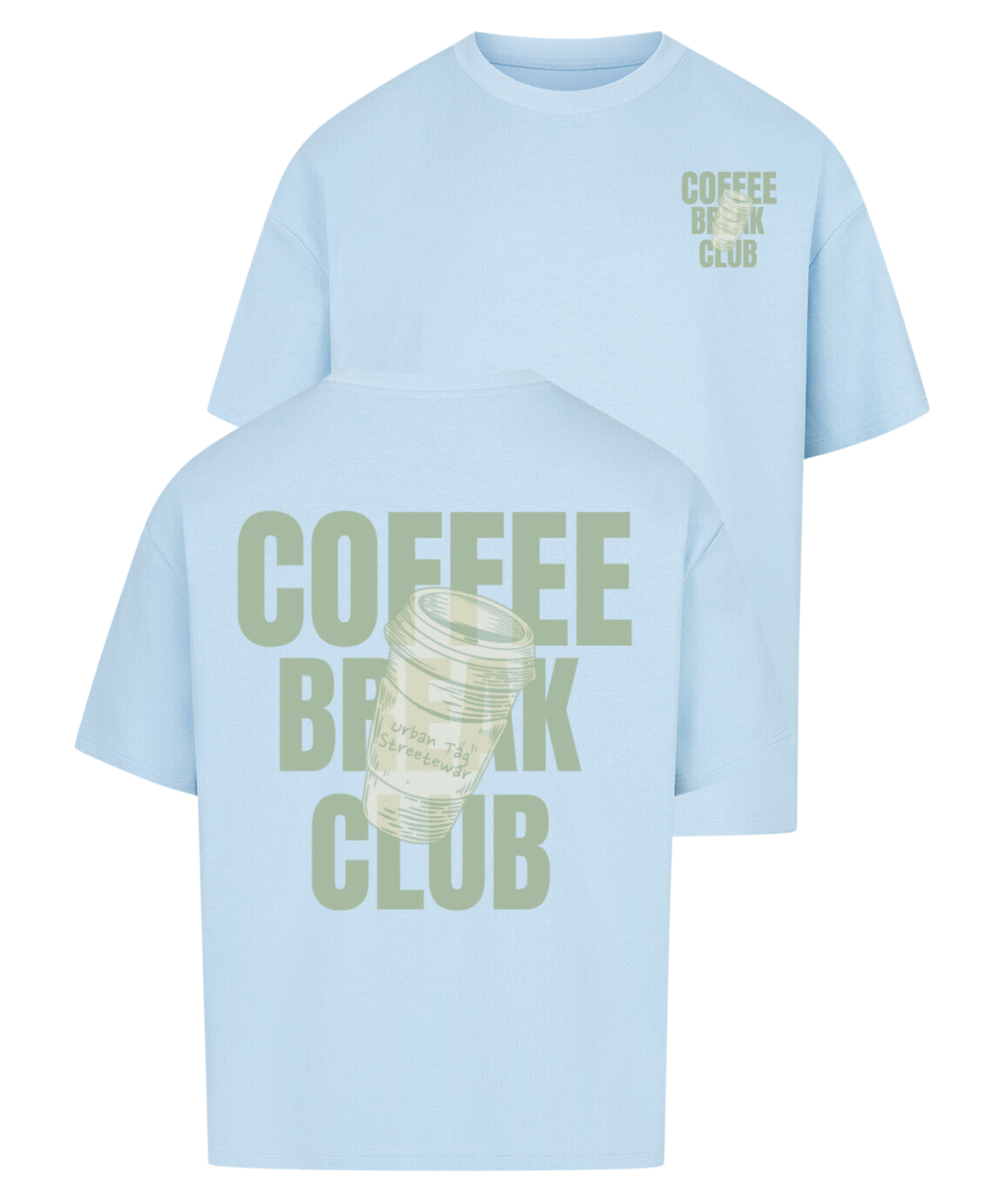 Urban Tag Oversized T-Shirt – "Coffee Break"