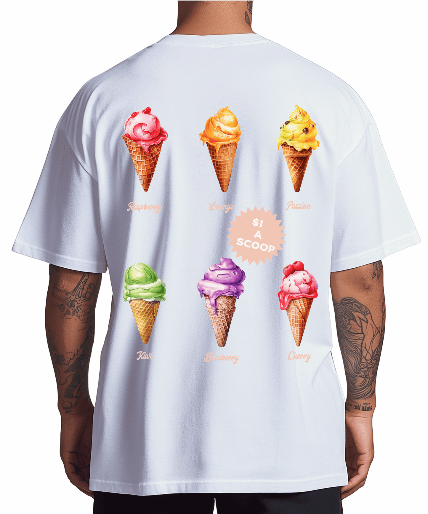 Urban Tag Oversized T-Shirt – "Ice Cream Club"