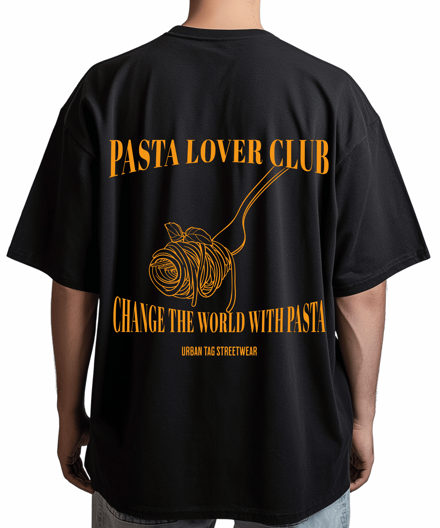 Urban Tag Oversized T-Shirt – "Pasta Lover Club"