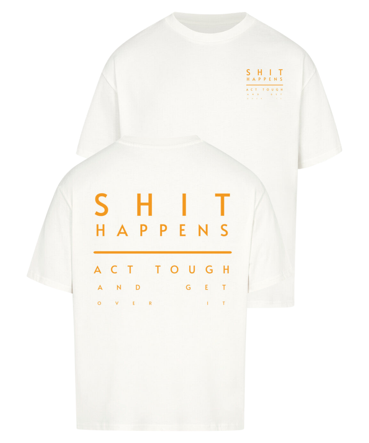 VACANCY Urban Tag Oversized T-Shirt – "Shit Happens"Shirt